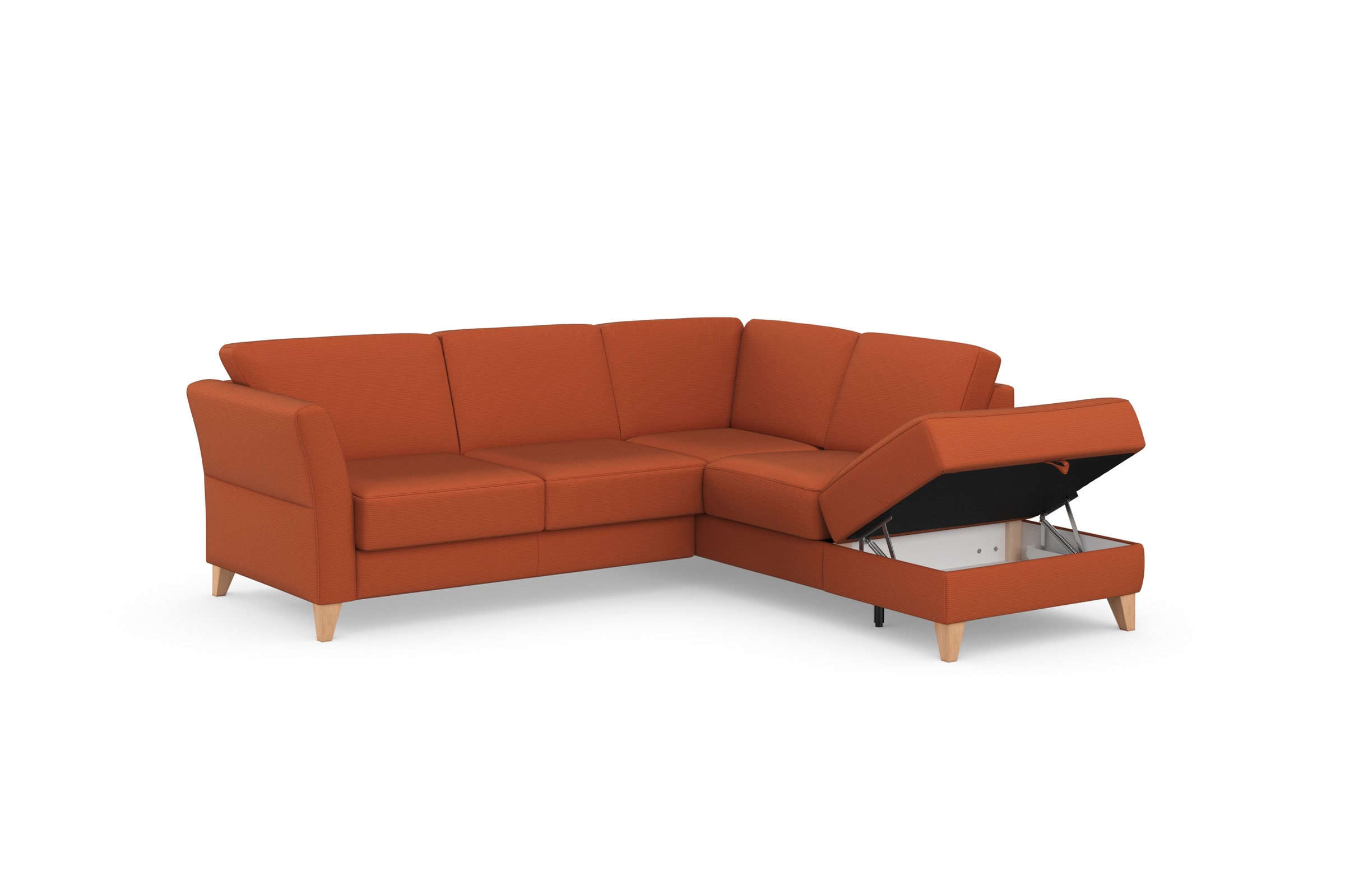sit&more Ecksofa »Visby L-Form«, Wahlweise mit Bettfunktion und Stauraum, frei im Raum stellbar