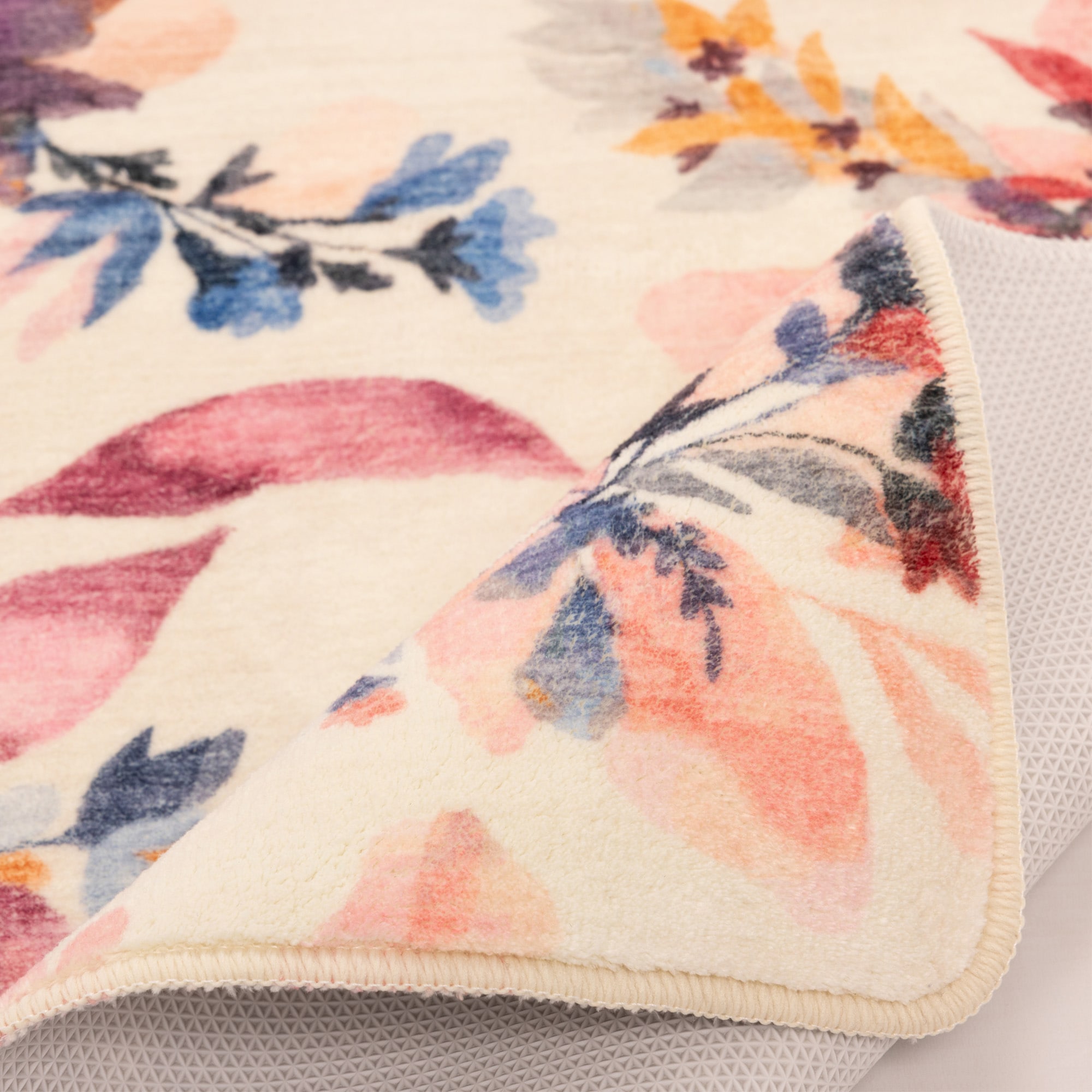 Gino Falcone Badematte »Aquata GF-159, Badvorleger, Badezimmer Teppich« Höhe 7 mm rutschhemmend beschichtet fußbodenheizungsgeeignet Badteppich, bedruckt, Blumen Design, rechteckig