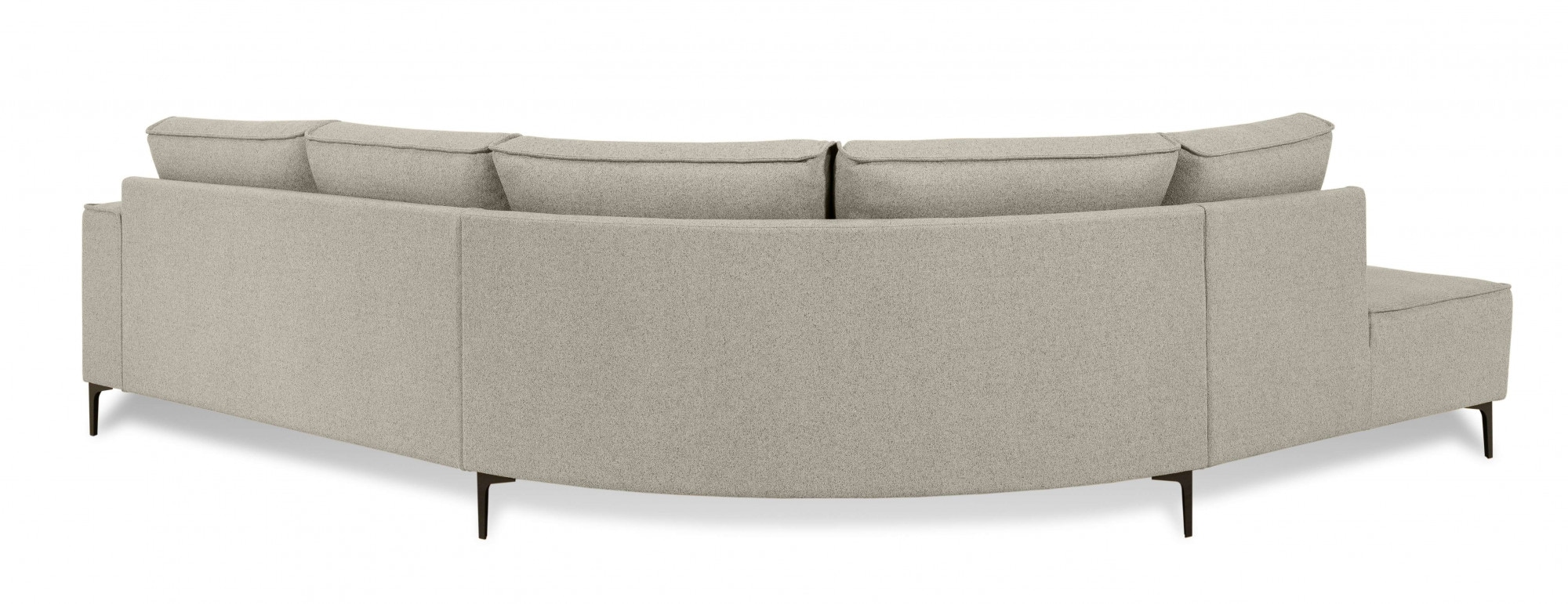 Places of Style Ecksofa »Casina«, mit abgerundeter Ottomane, in einem weichen Chenille-Stoff