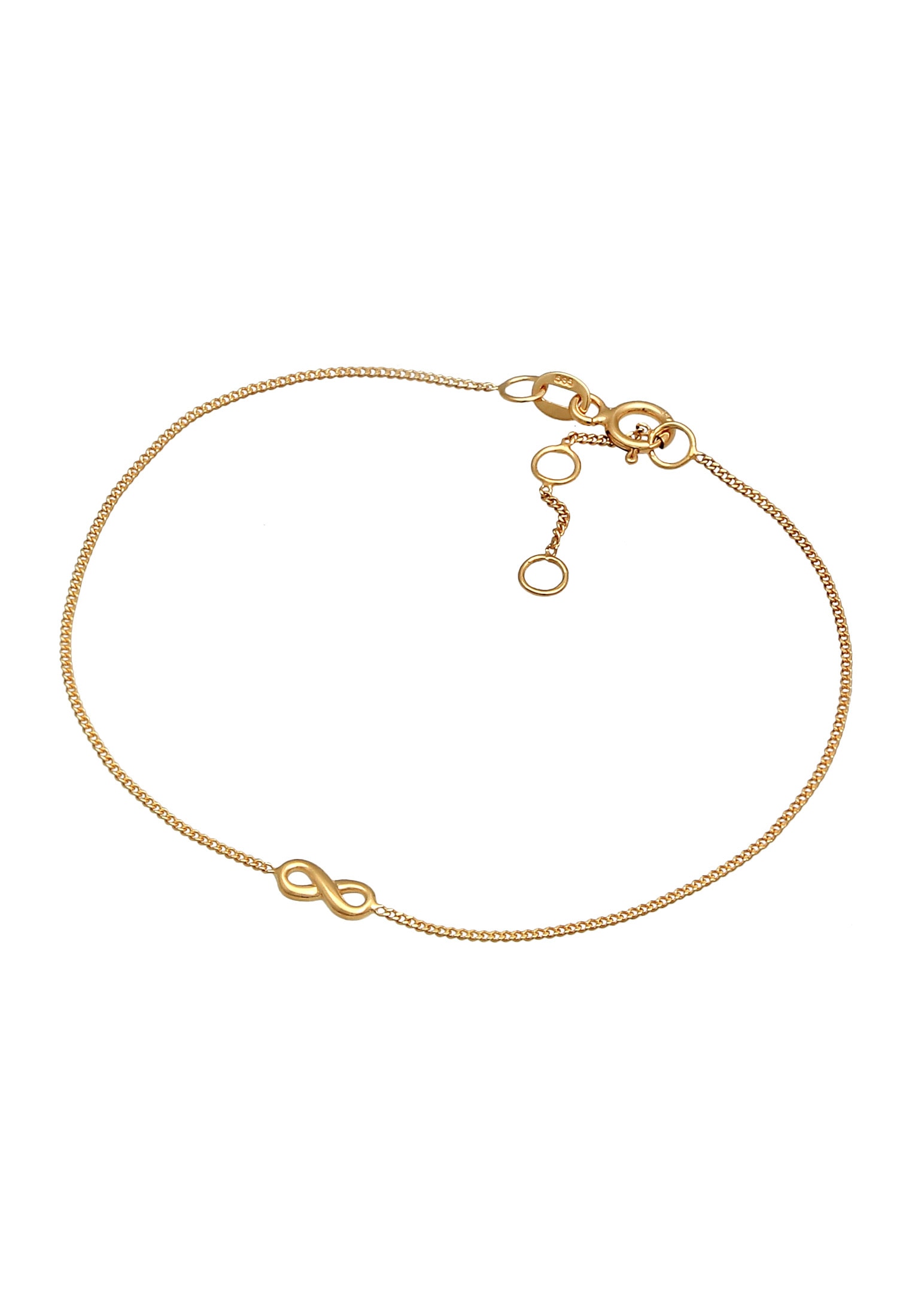 Elli Premium Armkette »Armband Infinity Unendlichkeit Symbol 585 Gelbgold«