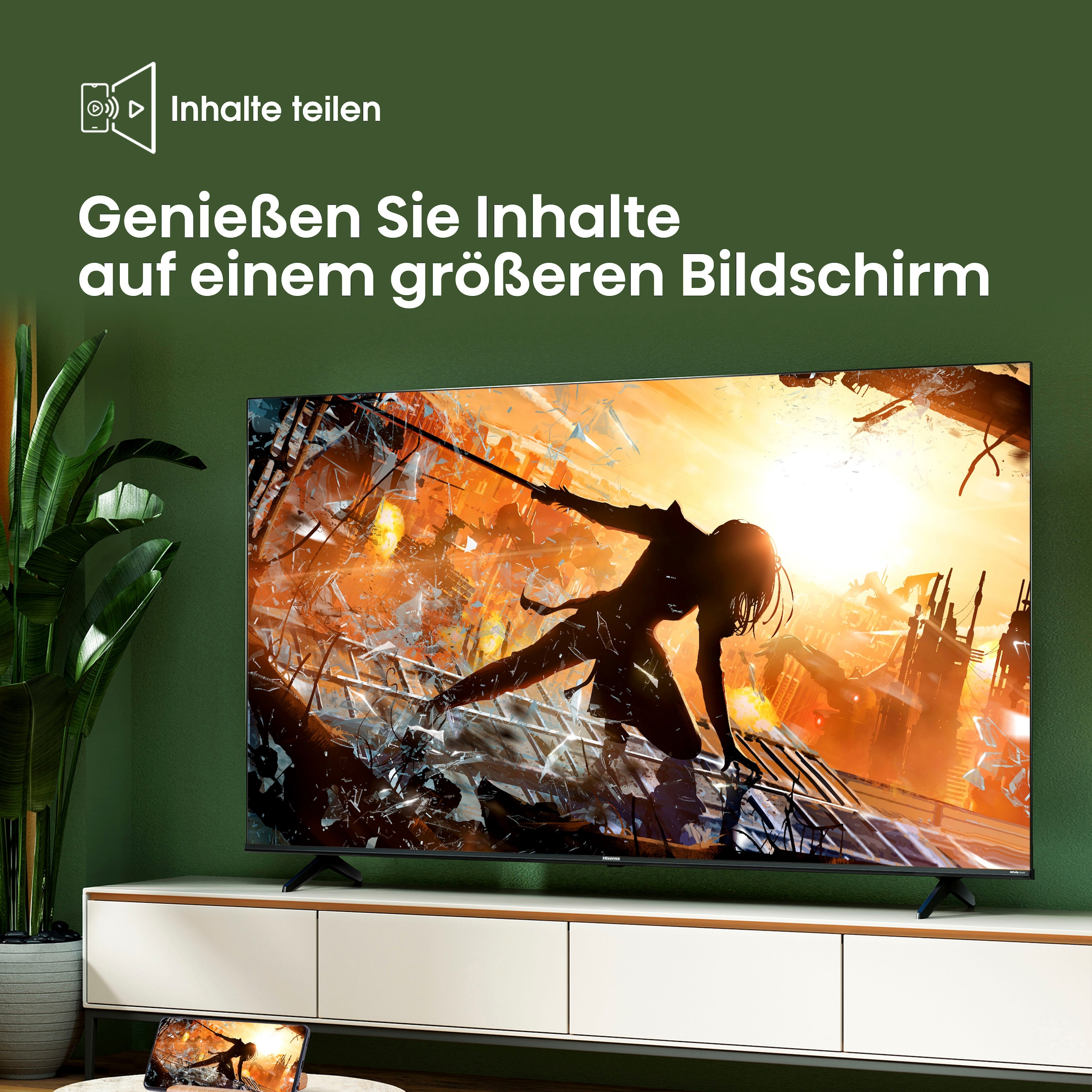 Hisense LED-Fernseher, 190,5 cm/75 Zoll, 4K Ultra HD, Smart-TV, Smart-TV, Dolby Vision, Triple Tuner DVB-C/S/S2/T/T2
