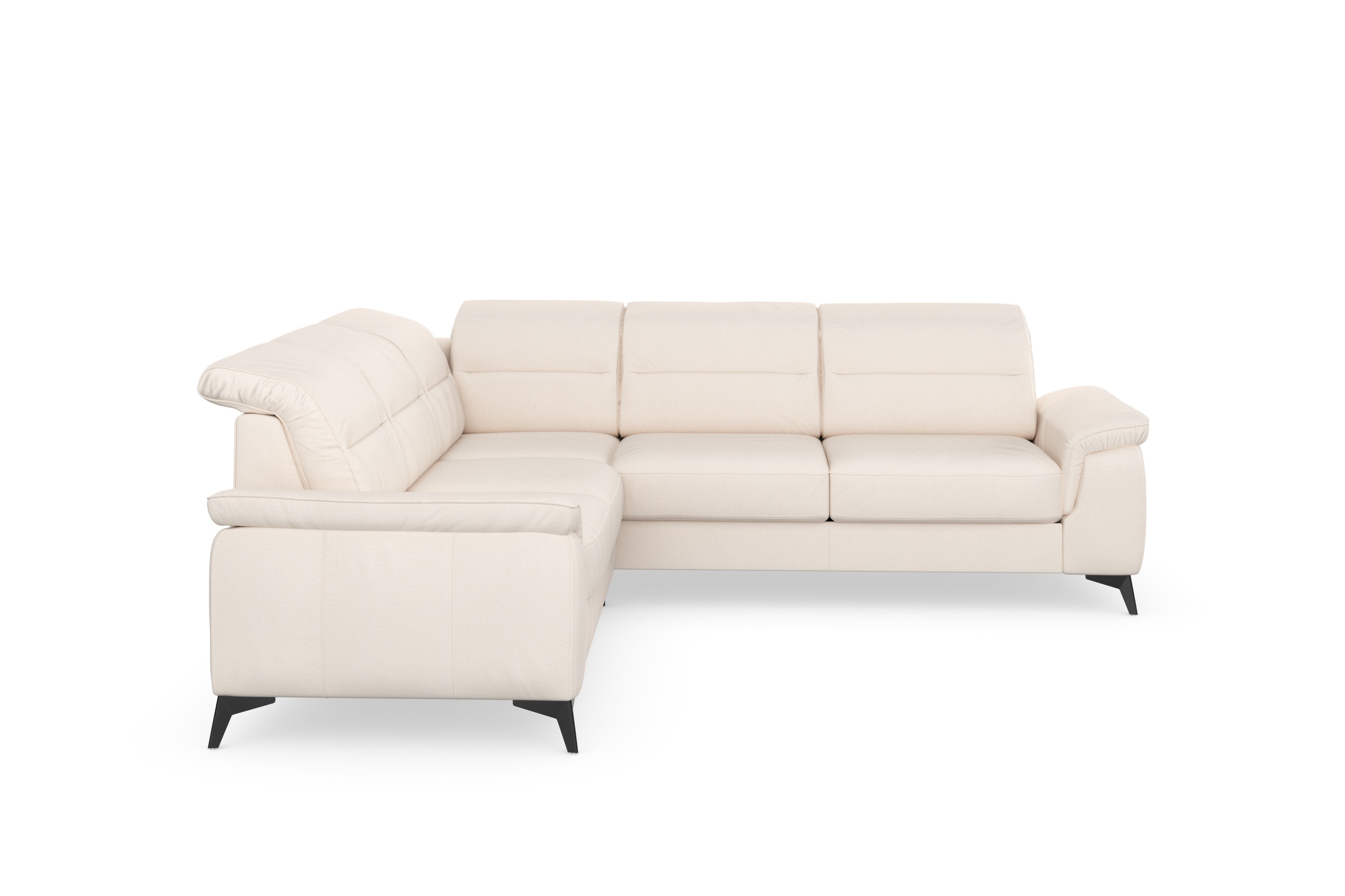 sit&more Ecksofa »Sinatra L-Form«, optinal mit Kopfteilverstellung und Armteilfunktion, Metallfüße