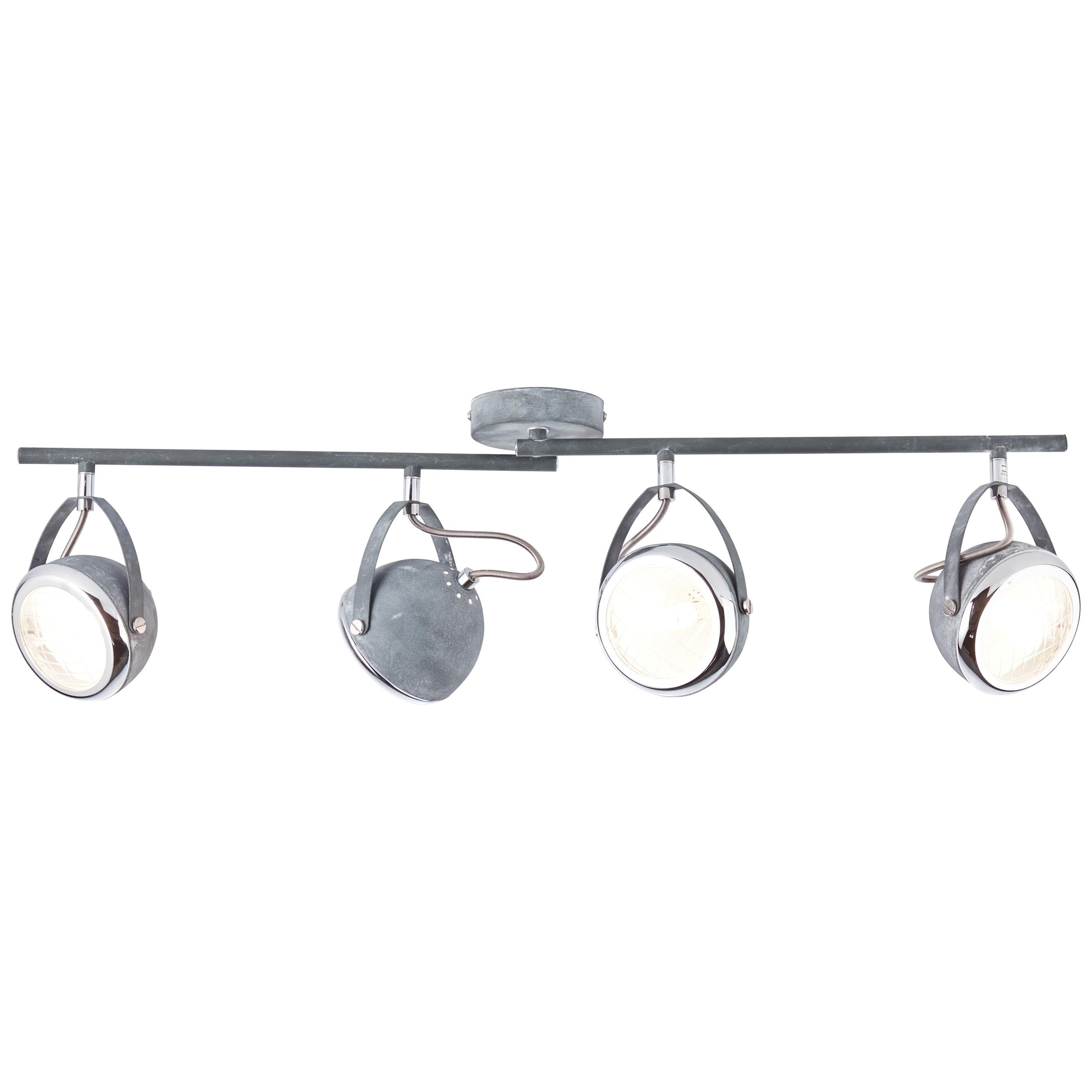Brilliant Deckenstrahler »Rider«, 4 flammig, Leuchtmittel G9 | ohne Leuchtmittel, Spotrohr 4flg grau Beton