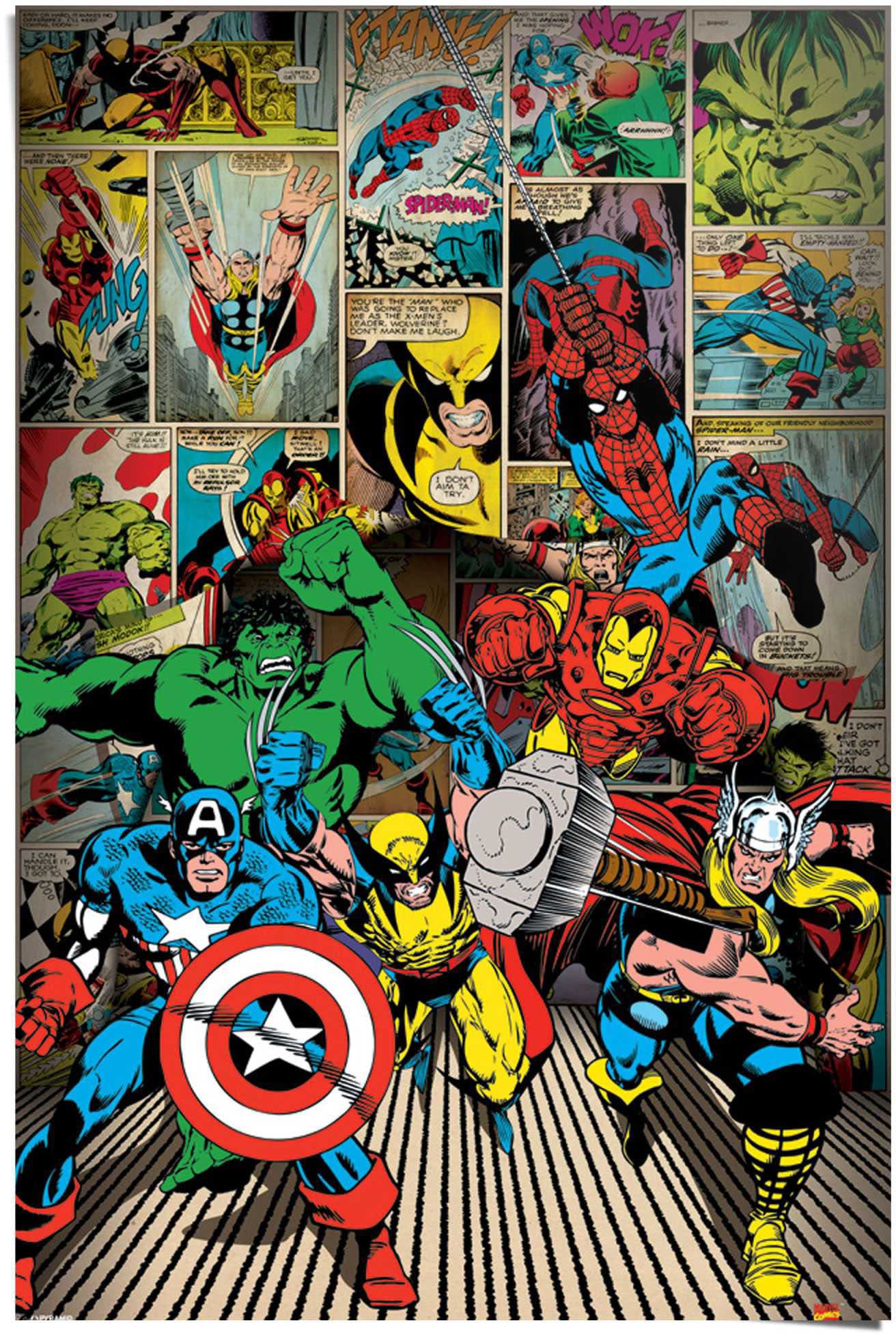 Reinders! Poster »Marvel Helden«, (1 St.) Rechnung auf bestellen