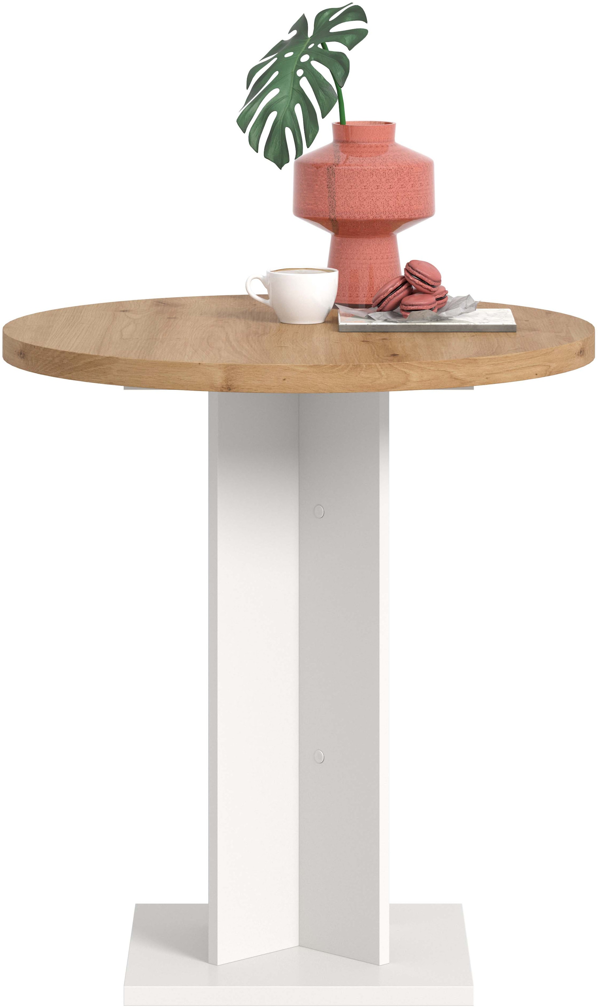 Home affaire Esstisch »GERO, 70x76x70 cm, mit Säulengestell, runde Tischplatte« in verschiedenen Ausführungen erhältlich, 1 Stk. tlg. Tisch, Esstisch, Esszimmer, Esszimmertisch, Küchetisch, Bartisch