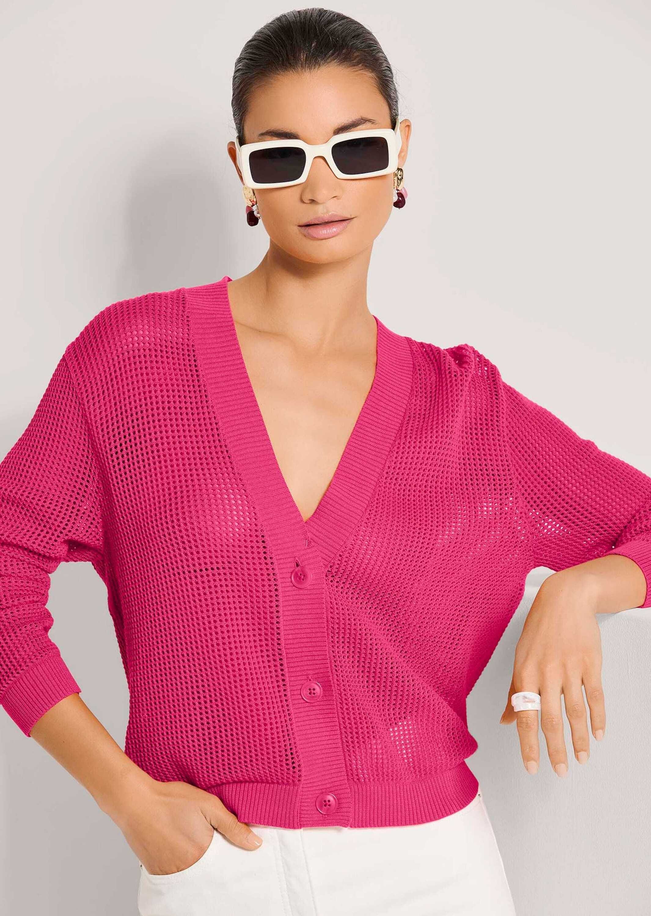 MADELEINE Strickjacke »Strickjacke Kurze Ajour-Strickjacke«