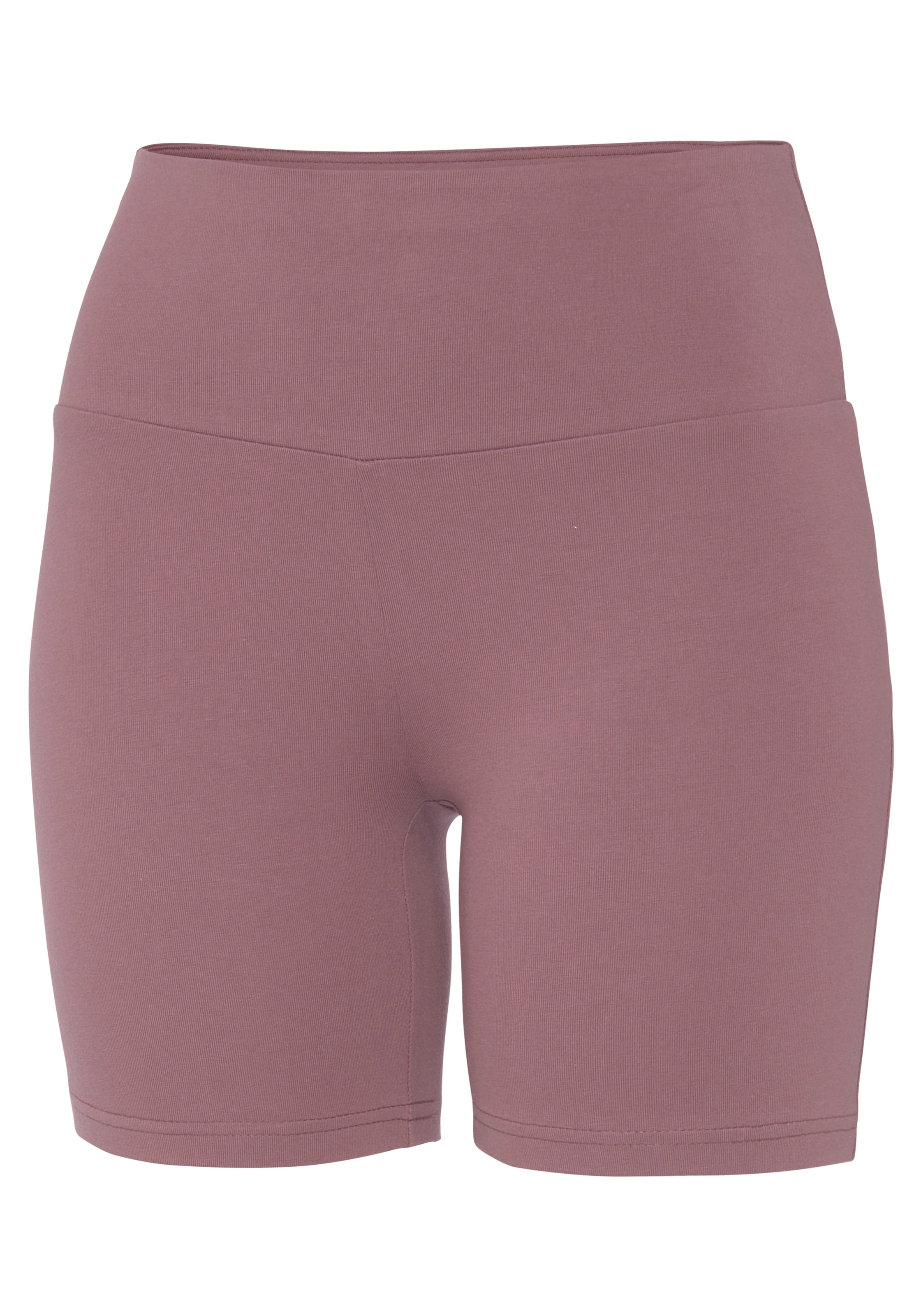 LASCANA Shorts  mit breitem Bündchen und Logodruck