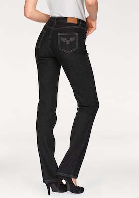 schwarze Highwaist-Jeans