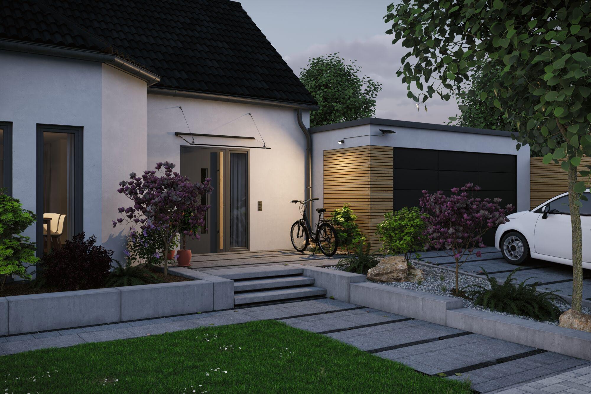 Paulmann Flutlichtstrahler »Flotas Zigbee IP65 3000K 700lm Anthrazit« LED-Modul 1 Stk. Warmweiß Smart Home