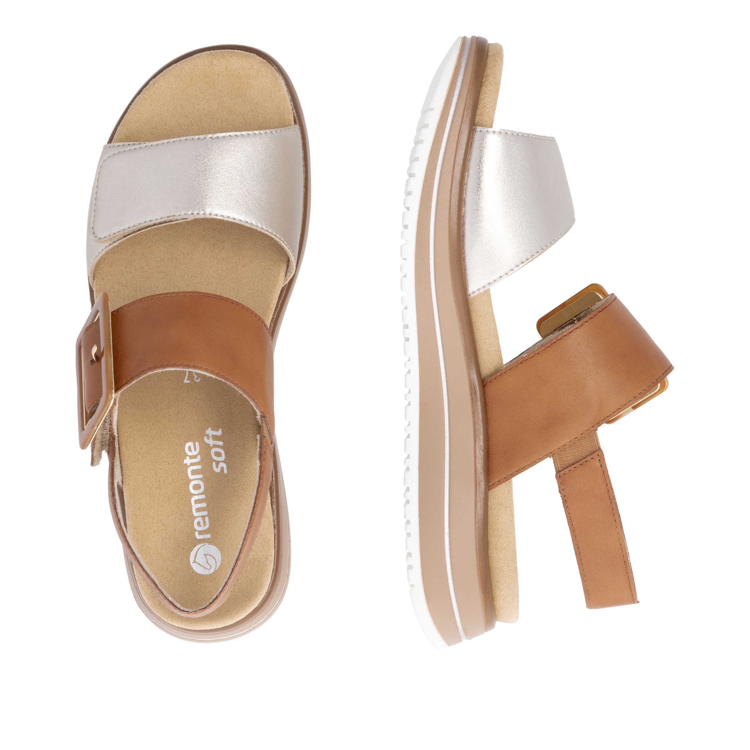 Remonte Keilsandalette, Sommerschuh, Riemchensandale mit komfortablem Softfußbett