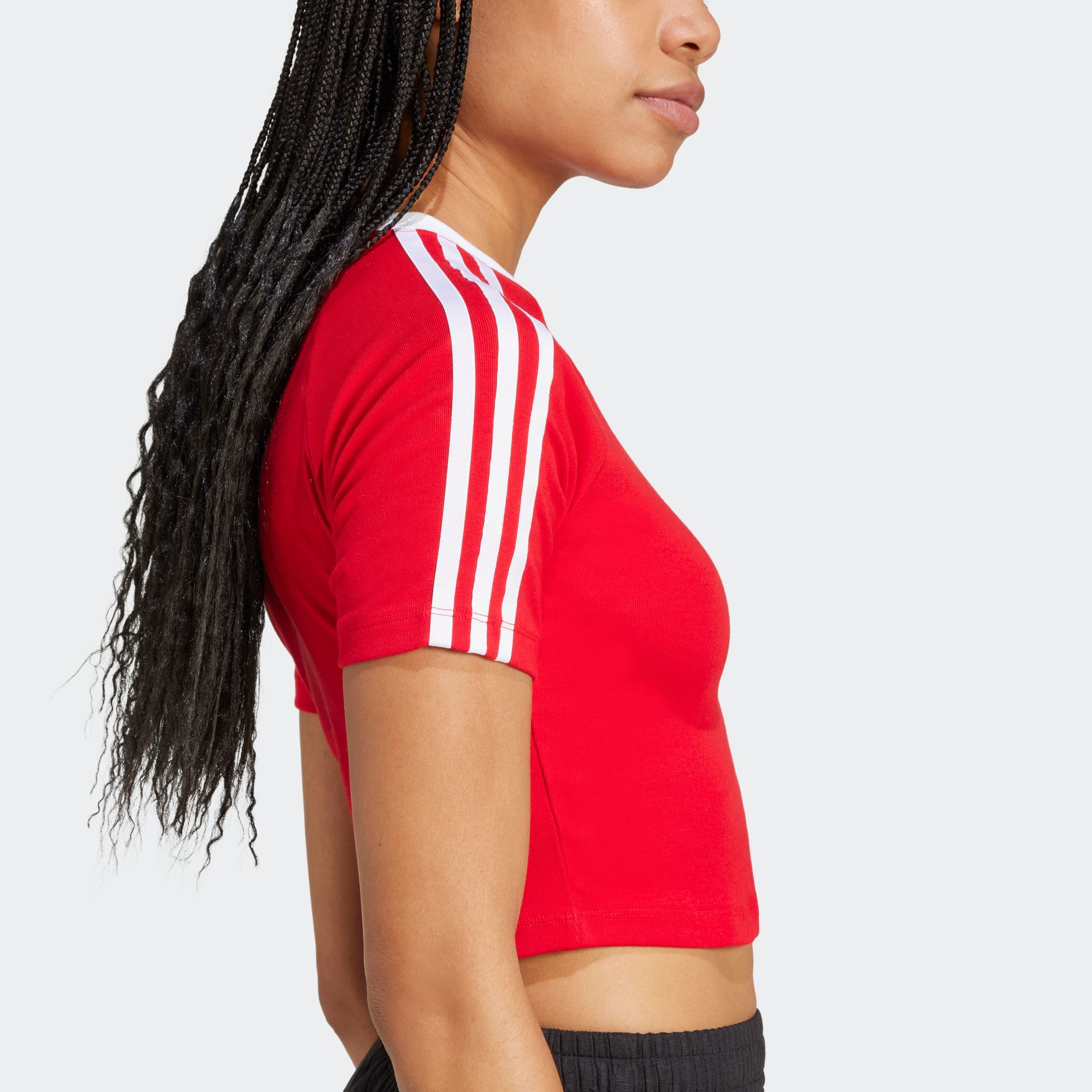 adidas Originals T-Shirt »3 S BABY TEE«, Cropped drei Streifen Shirt