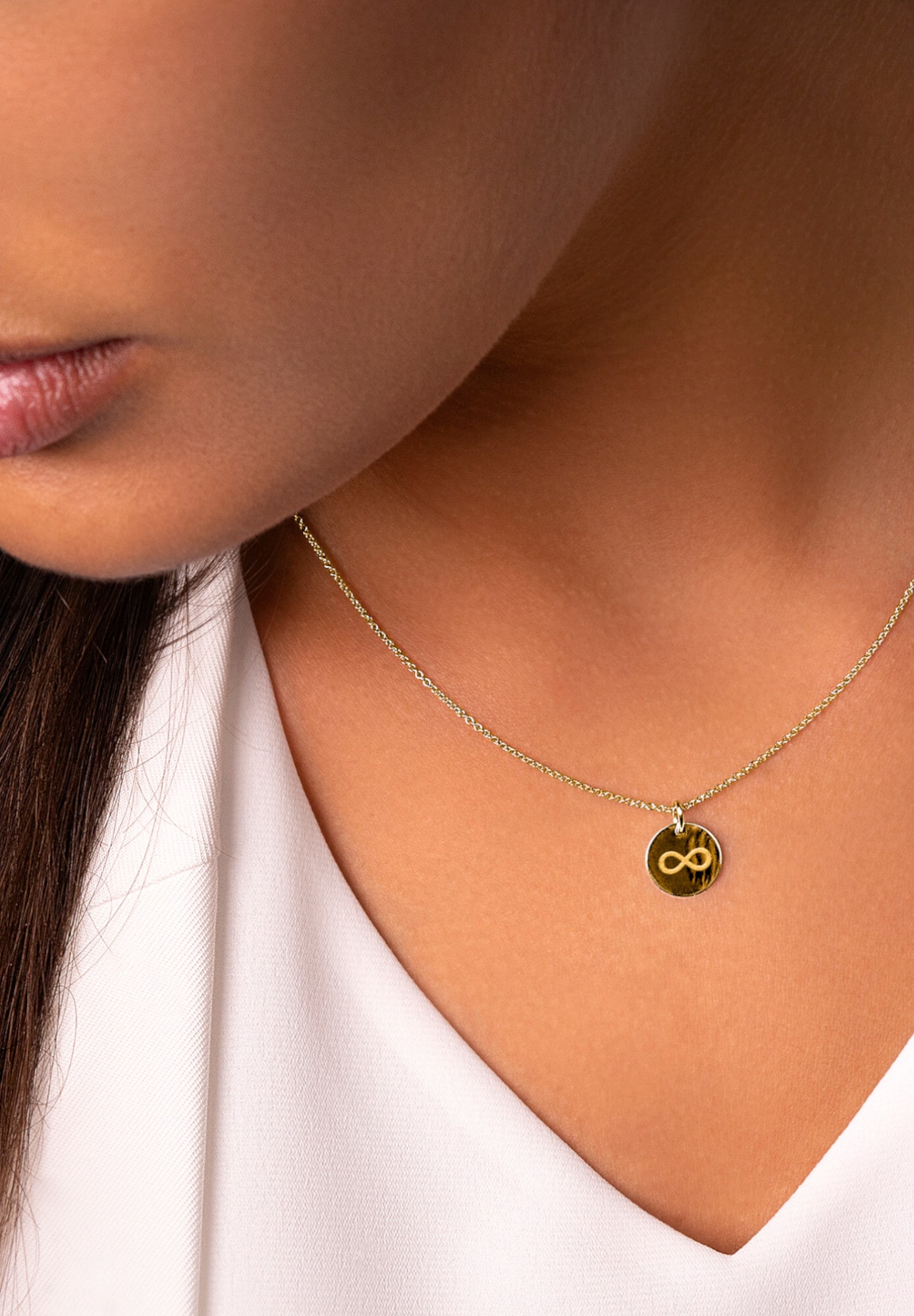 ONE ELEMENT Kettenanhänger »unendlich Anhänger aus 333 Gelbgold Ø 11,0 mm«, Astro