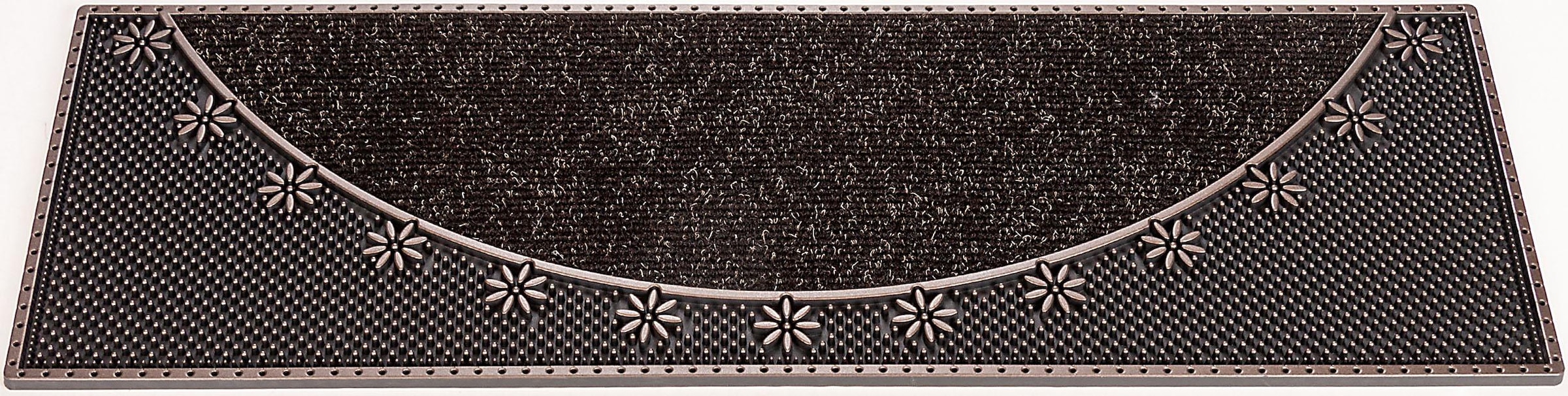 Home2Fashion Fußmatte »CC Clean Alpine«, rechteckig, 8 mm Höhe, schmale Schmutzfangmatte, Blumen, robust, In- und Outdoor geeignet
