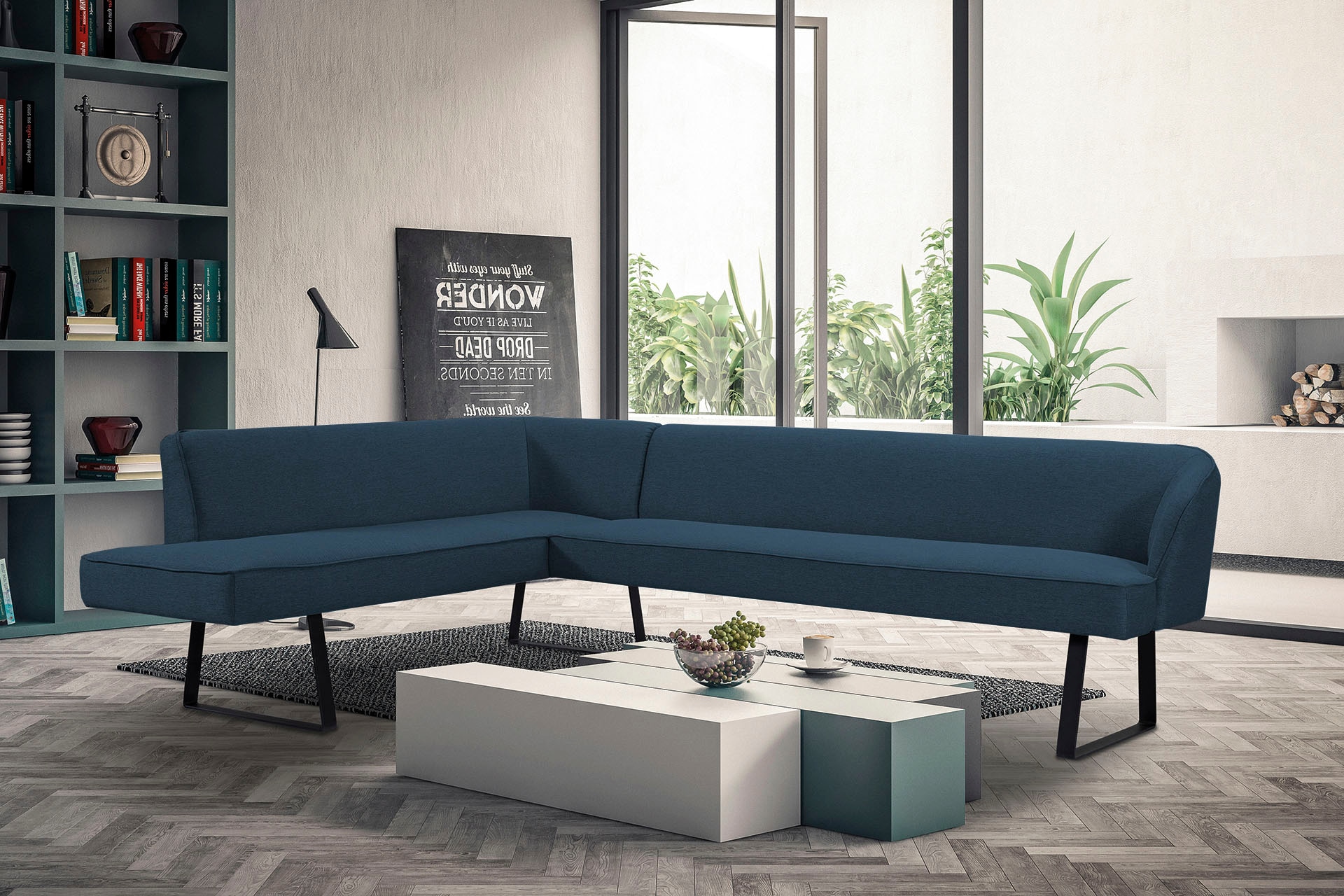exxpo - sofa fashion Eckbank Bezug Qualitäten Rechnung auf »Americano«, verschiedenen in Keder bestellen Metallfüßen, mit und