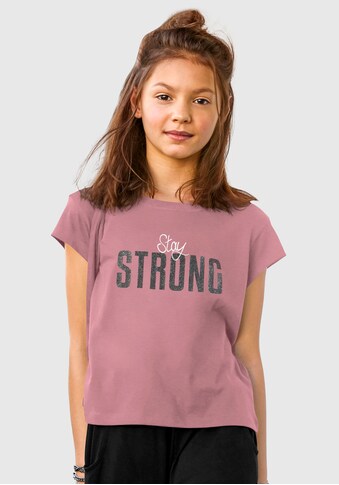 KIDSWORLD T-Shirt »STAY STRONG«, in kurzer Form kaufen