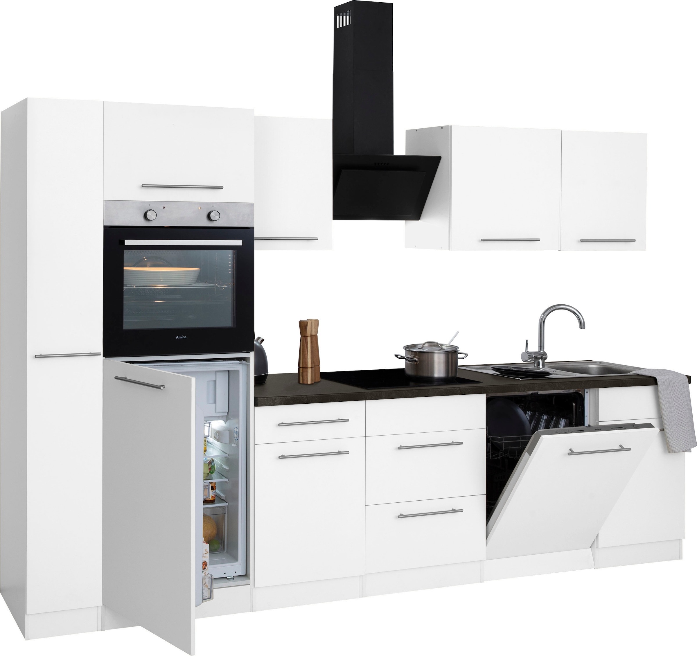 wiho Küchen Küchenzeile »Unna«, ohne E-Geräte, Breite 310 cm