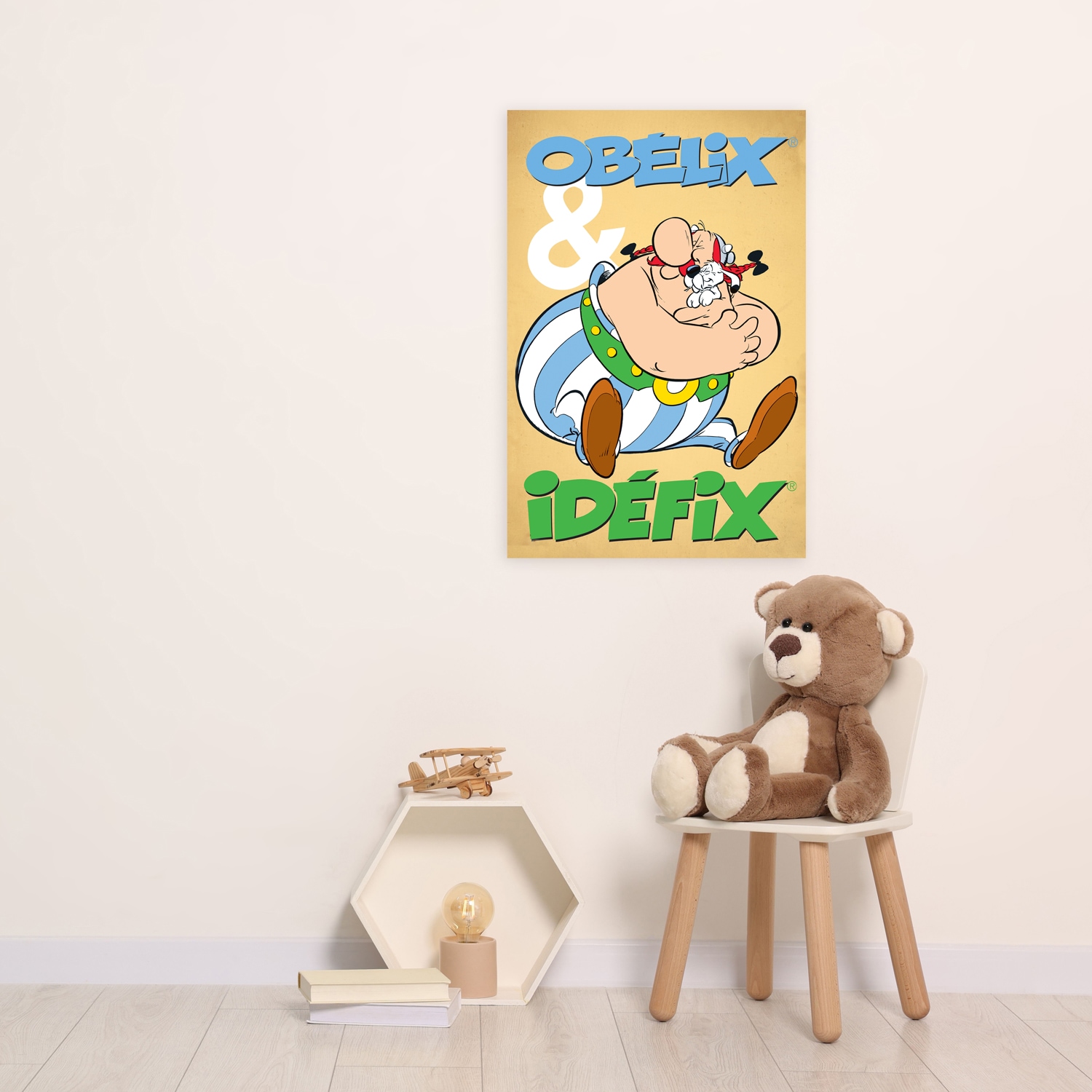LuckyLinde Leinwandbild »Obelix und Idefix II«, Cartoon-Comic-Fantasy-Figuren-Film-Filmfiguren, (1 St.), Canvasbild Wanddeko Bild zum Film "Kampf der Häuptlinge"