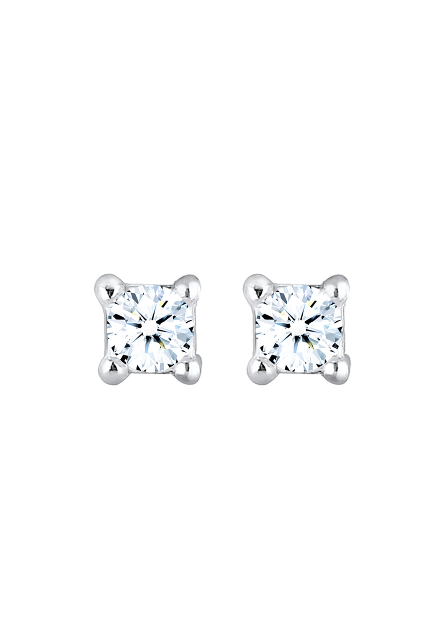 Elli DIAMONDS Paar Ohrstecker »Ohrringe Ohrstecker Diamant Weiß Brillantschliff (0.12 ct) 925 Sterling Silber«