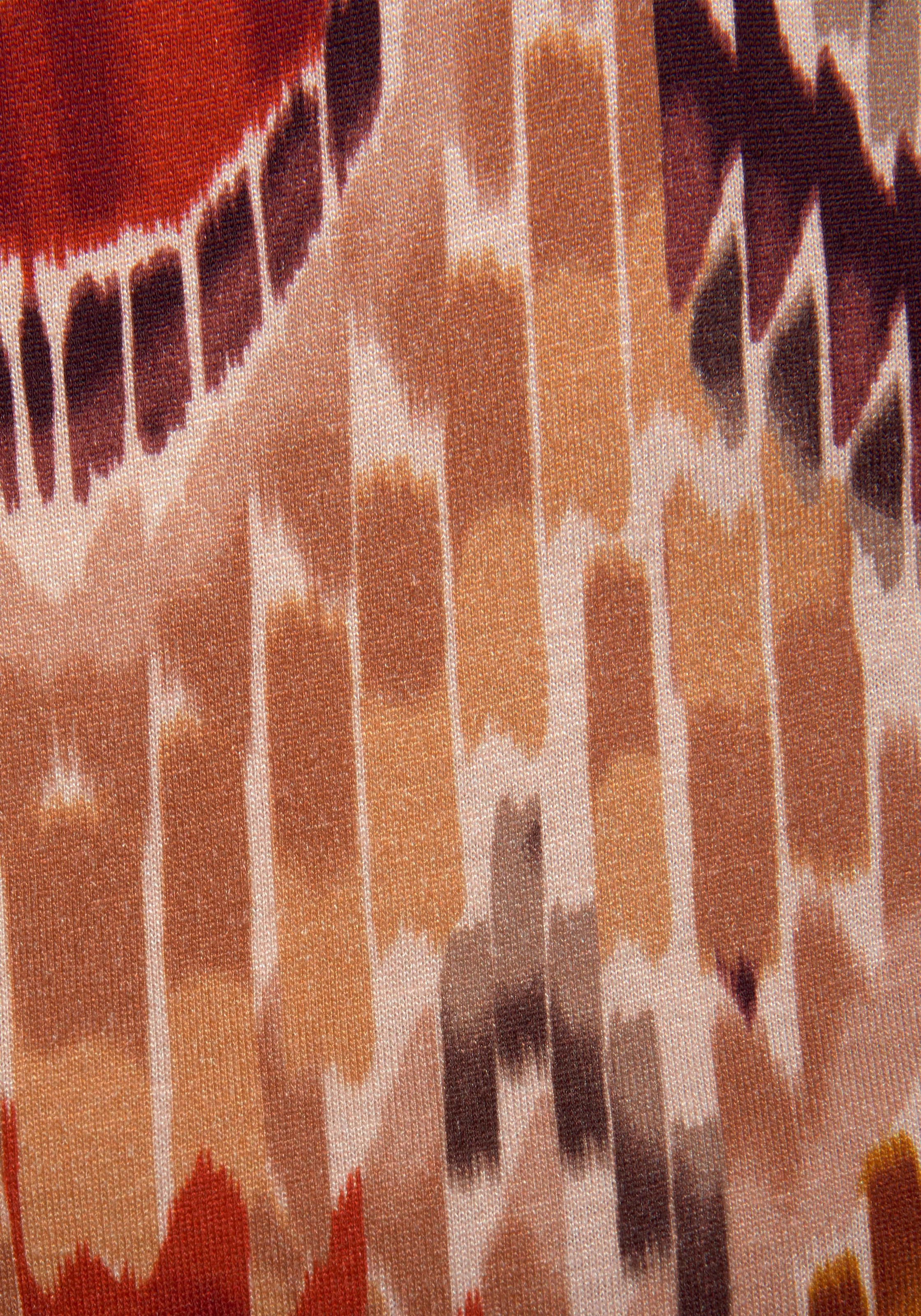 LASCANA Maxikleid, mit modischem Ausschnitt im Ethnoprint, Sommerkleid, Strandkleid