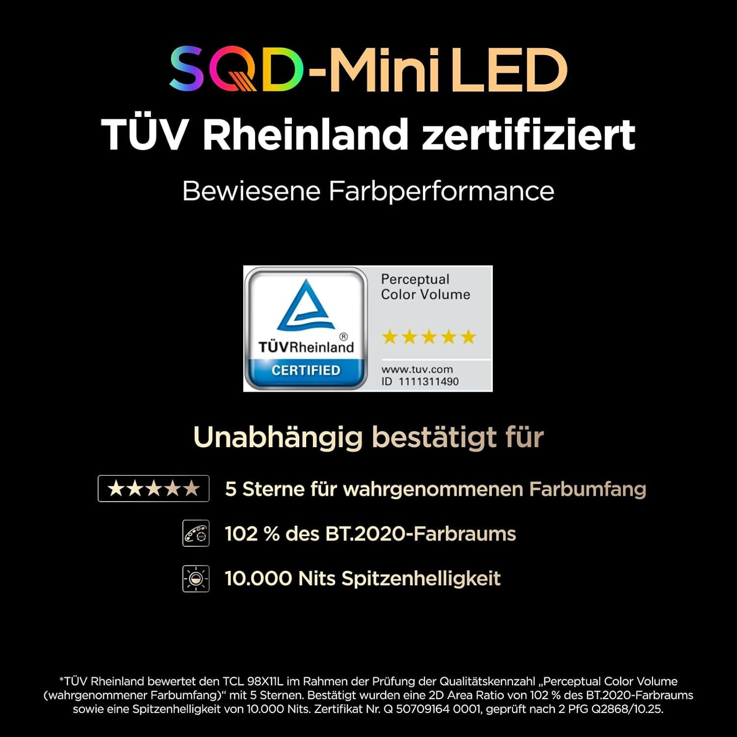 TCL LED-Fernseher »98X11L« 215 cm/85 ″ IMAX Enhanced, Filmmaker Mode,,  Apple Airplay 2
