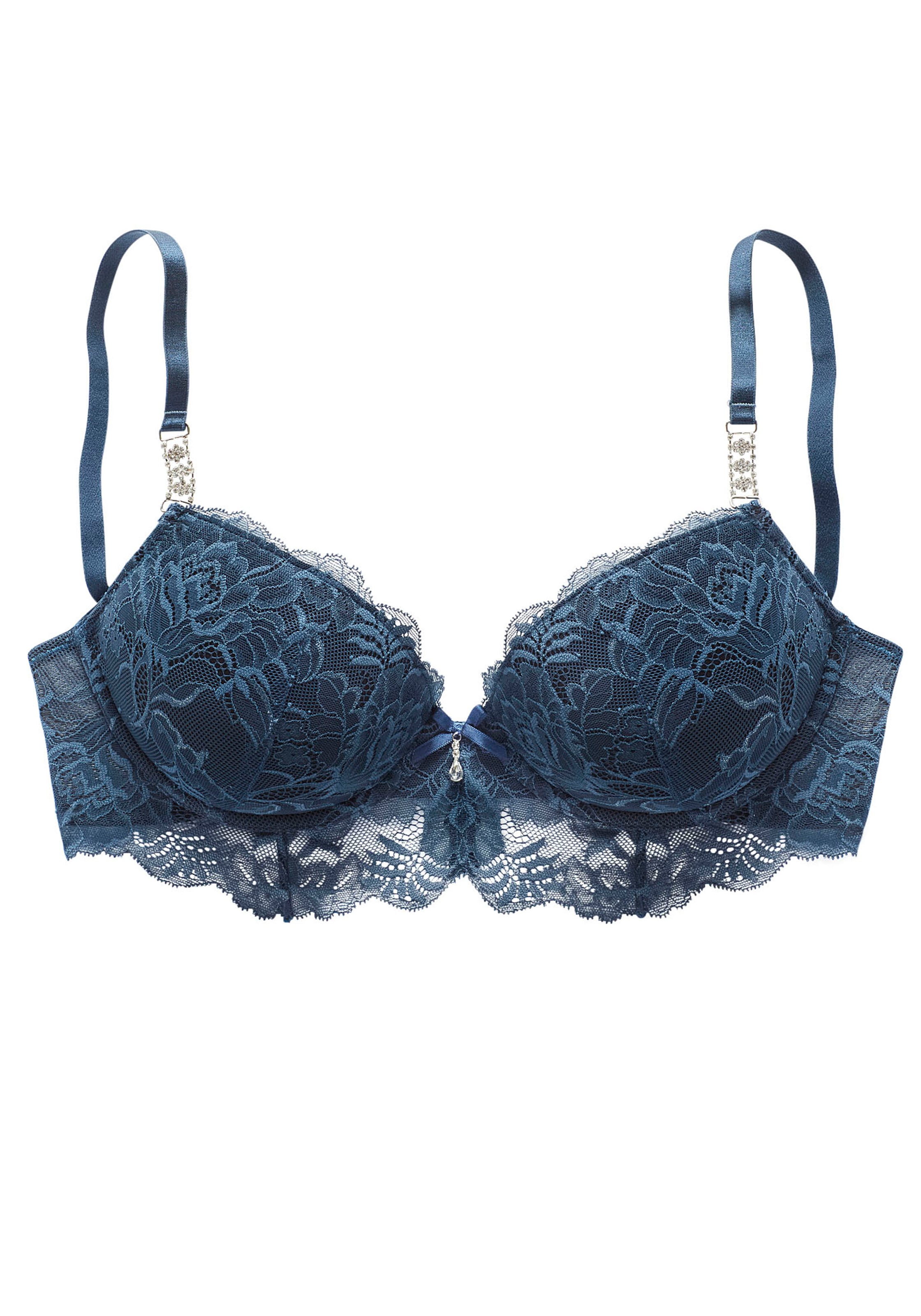 LASCANA Push-up-BH mit extravaganten Strasselementen an den Trägern, Dessous