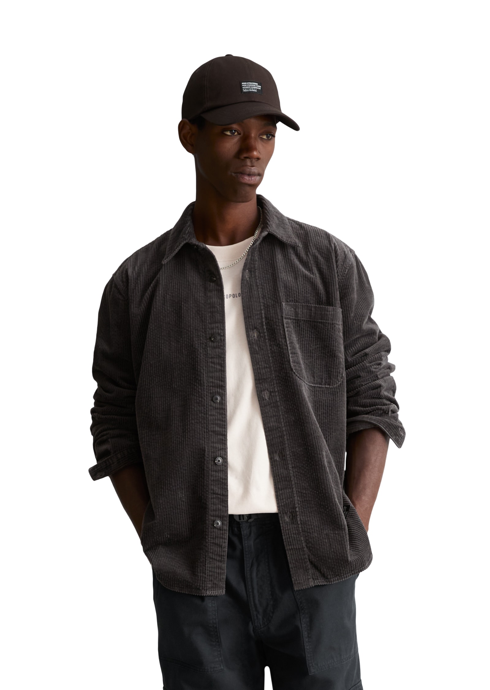 Marc O'Polo DENIM Langarmhemd »regular aus reine Bio-Baumwolle« Cordhemd