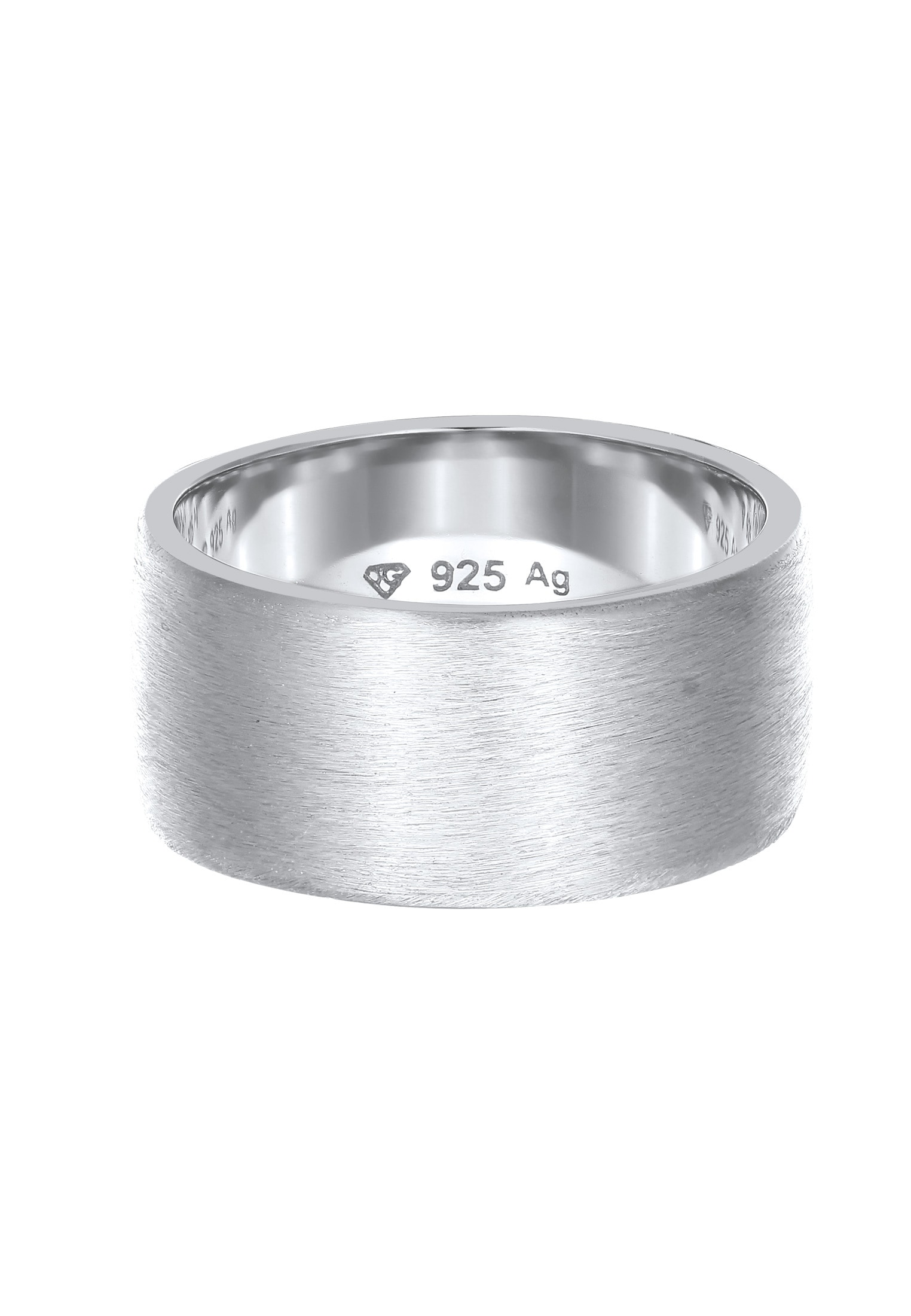 Elli Silberring »Ring Bandring Breit Matt Gebürstet Basic 925 Silber«