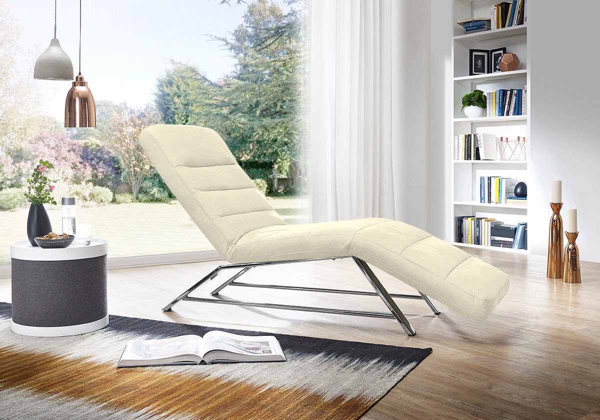 W.SCHILLIG Relaxliege »daily dreams«, Funktionsliege wahlweise mit Motor, Gestell Chrom, Breite 65 cm