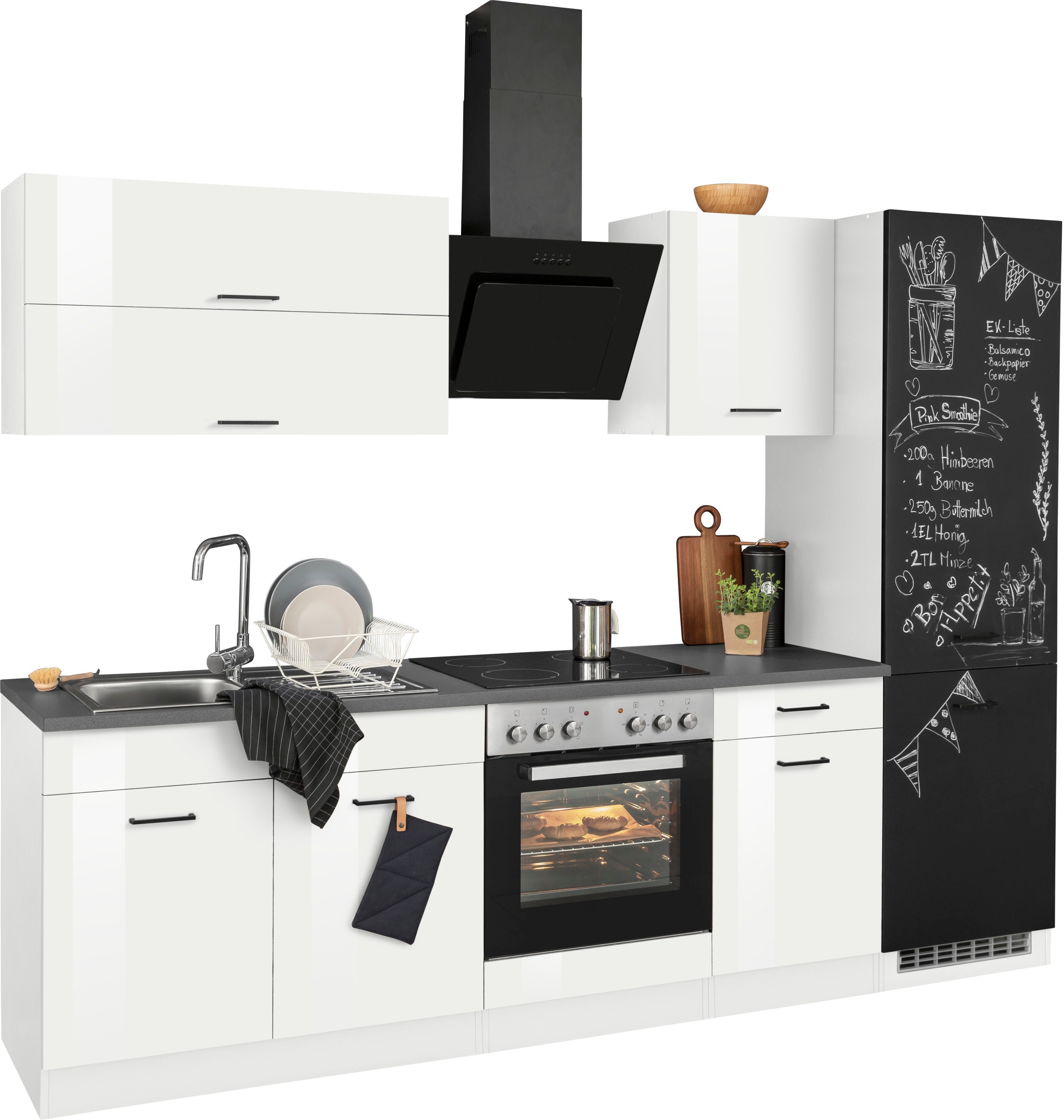 KOCHSTATION Küchenzeile »KS-Trier«, mit E-Geräten, Breite 270 cm