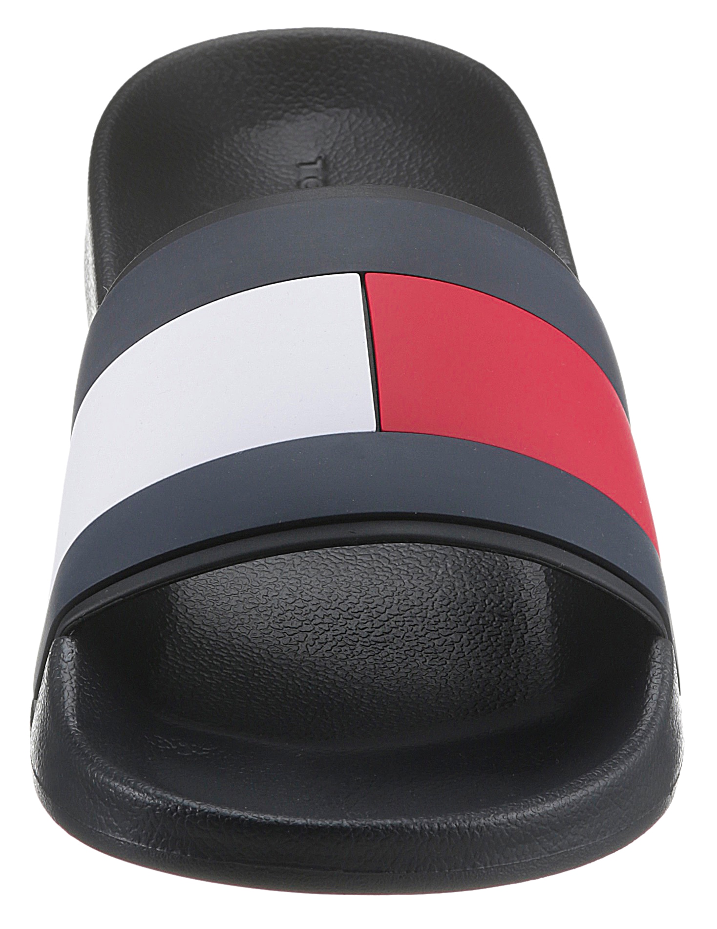 Tommy Hilfiger Badepantolette »RUBBER TH FLAG POOL SLIDE«, Sommerschuh, Poolslides, Schlappen, für Bad und Strand