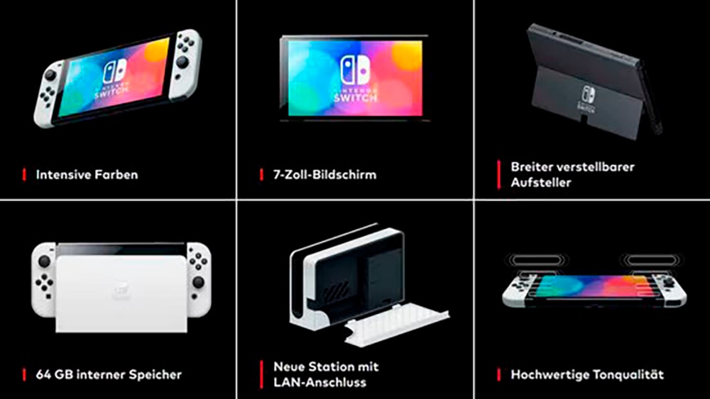 Nintendo Switch Konsolen-Set »OLED weiß inkl. Mario Party Jamboree und exklusiver Nintendo Decke«