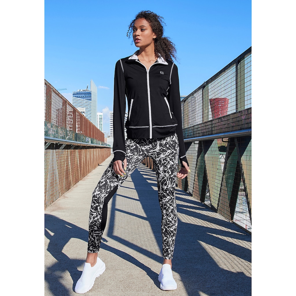 LASCANA ACTIVE Trainingsjacke »-Sportjacke Black Marble«