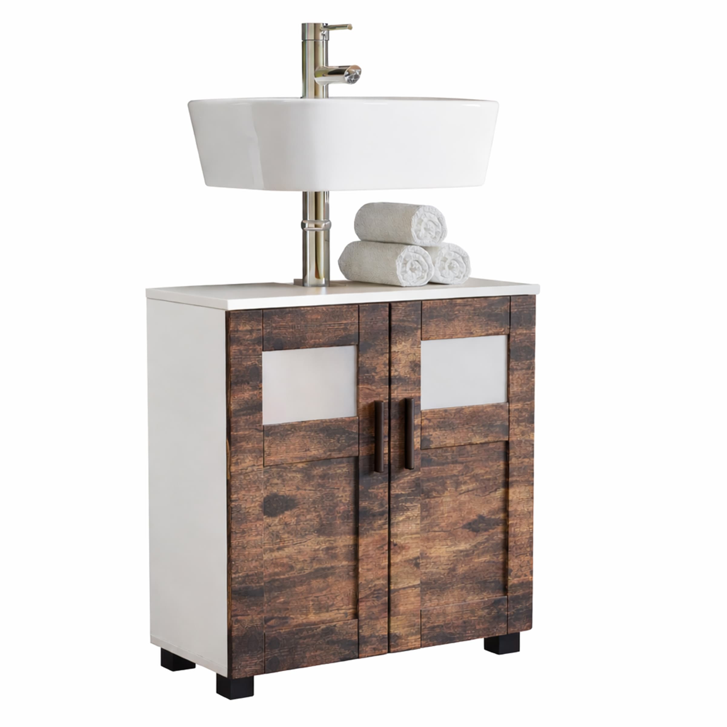 VCM Waschbeckenschrank »Holz Badschrank Badunterschrank Waschbecken Nilari« 1 Stk. tlg.