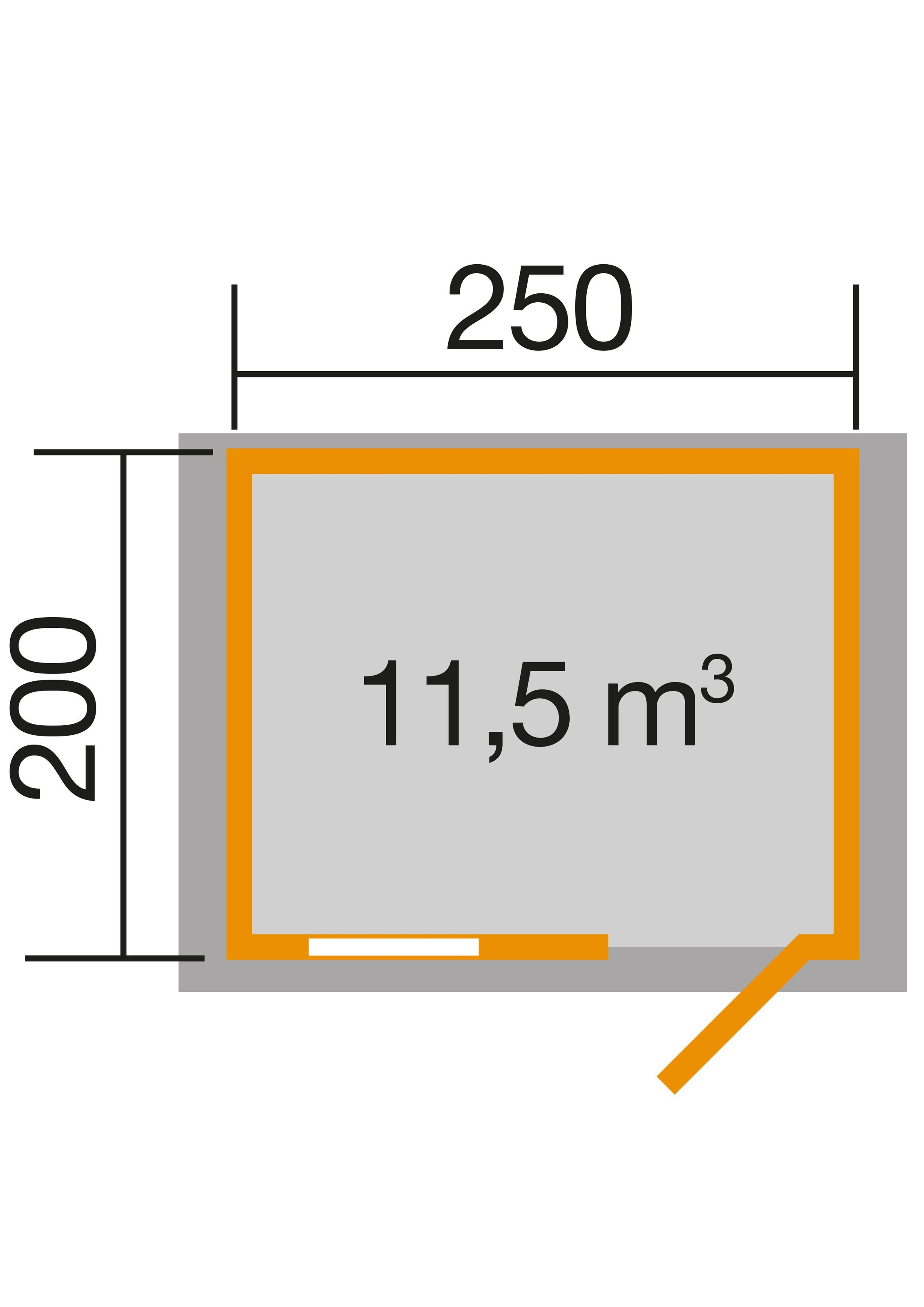 weka Gartenhaus »Premium28 FT, 250 x 200«