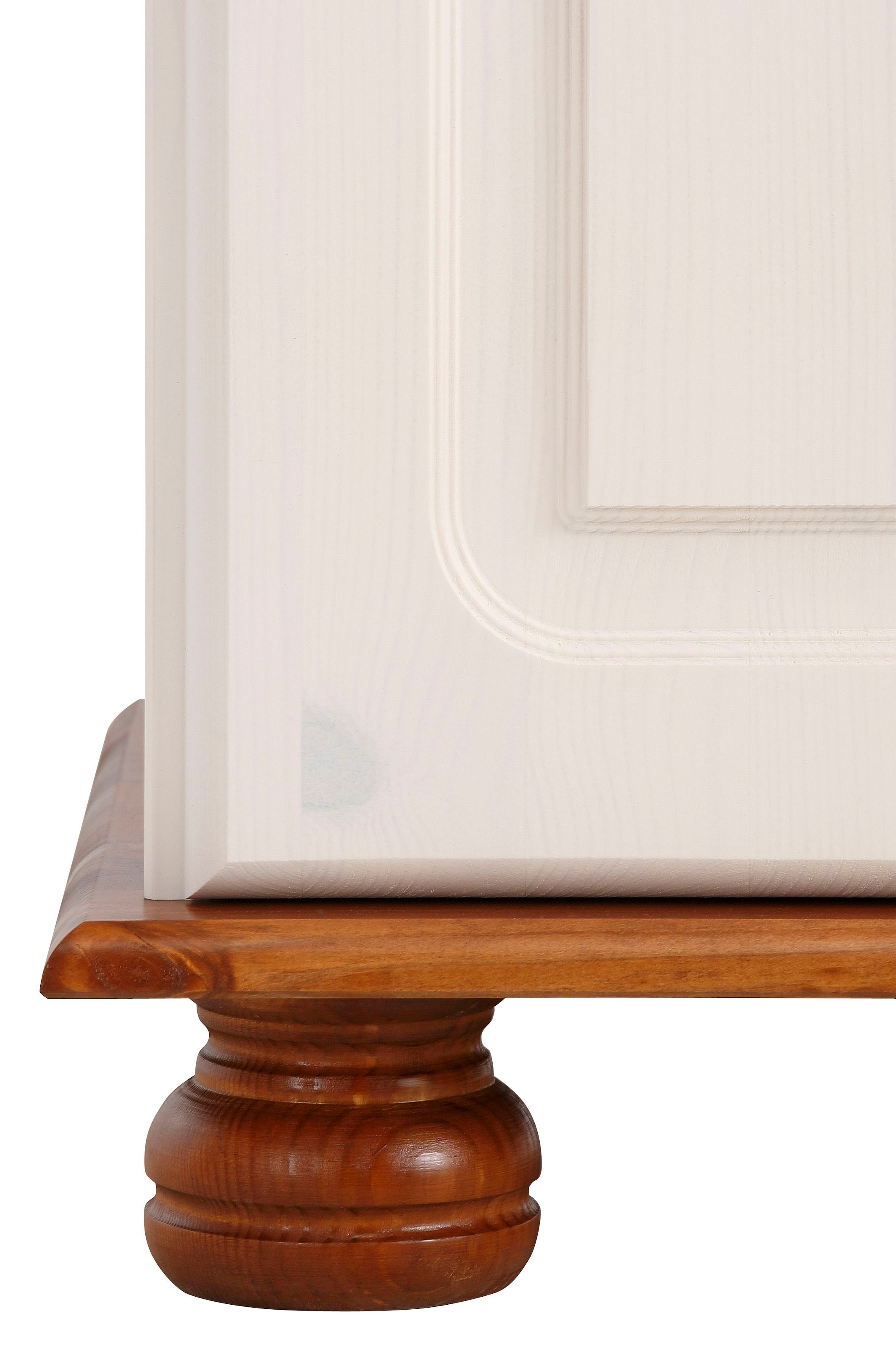 Home affaire Sideboard »Mette«, Kommode mit gefrästen, kugelförmigen Füßen, Breite 80 cm
