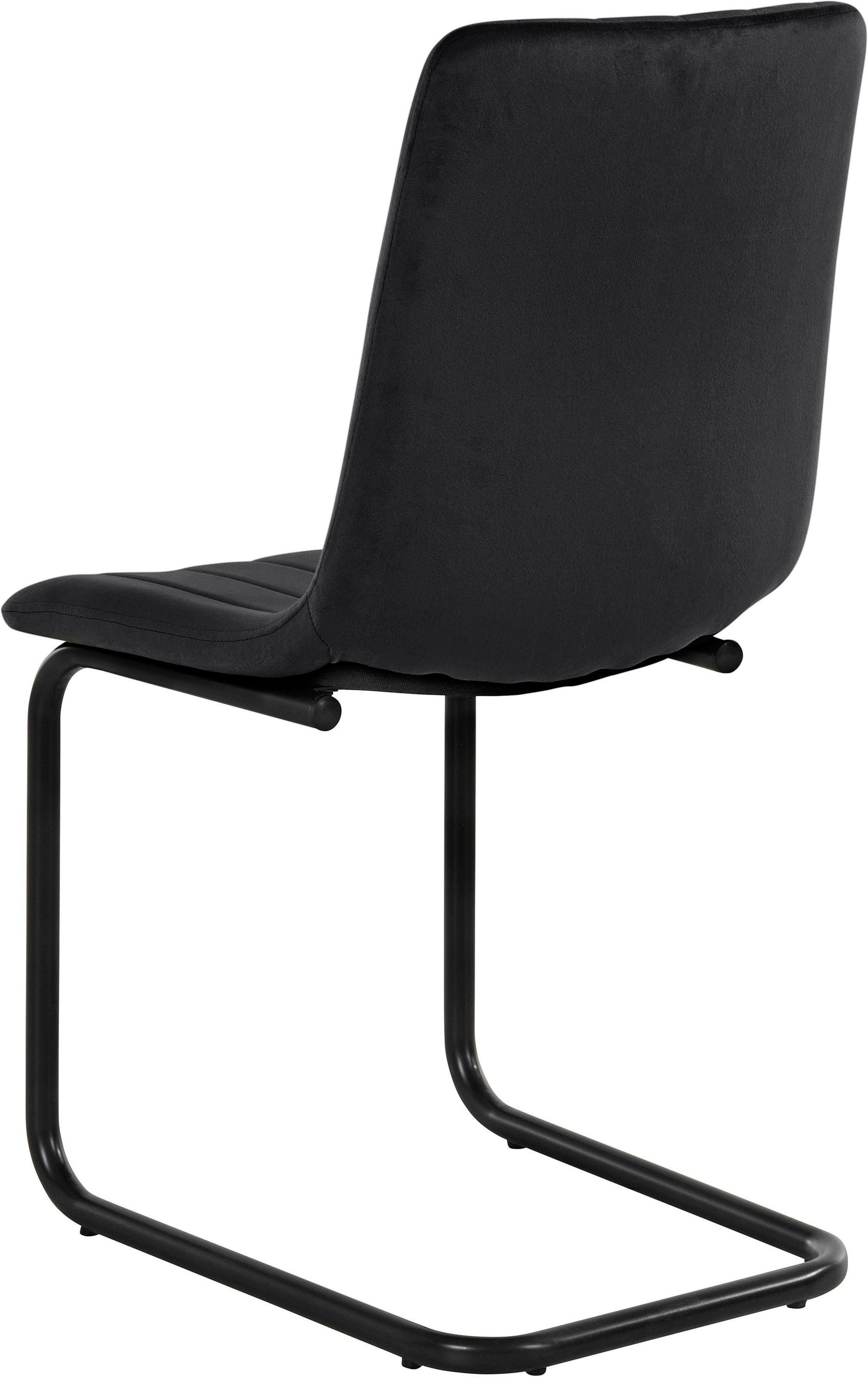 Leonique Freischwinger »Marcela«, 2 St., Veloursstoff, mit Sitz in Veloursstoff, Nähte an der Sitzfläche, Sitzhöhe 48 cm
