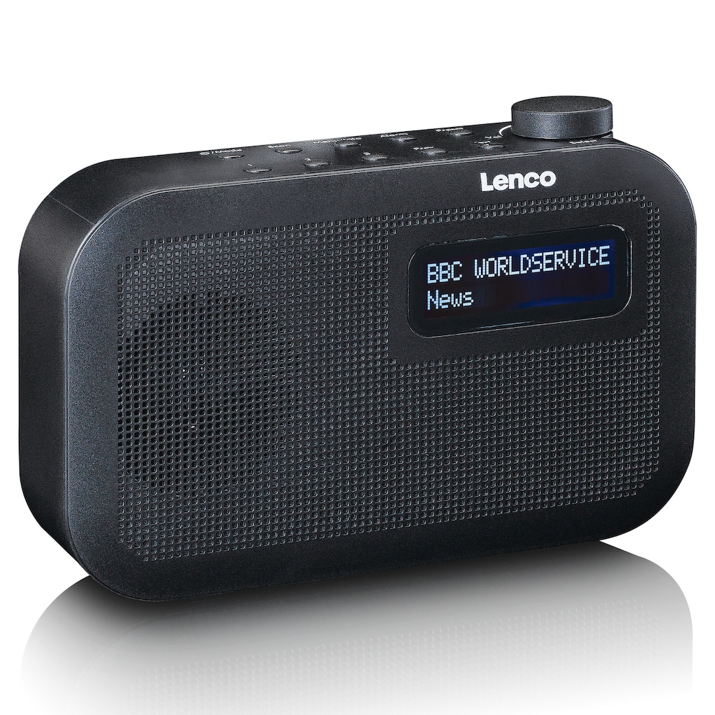 Lenco Digitalradio (DAB+) »PDR-016BK - DAB+ Taschenradio«, (Digitalradio (DAB+)