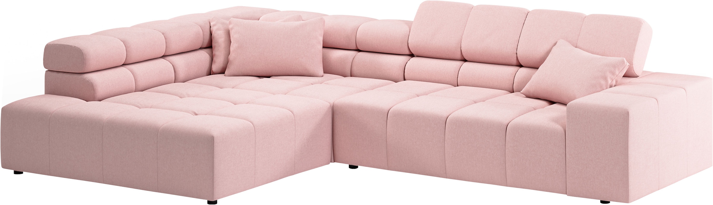 INOSIGN Ecksofa »Ancona incl. Kopfteilverstellung, Breite 319cm, L-Form«, wahlweise motorische Sitztiefenverstellung, auch in Cord + Easy Care