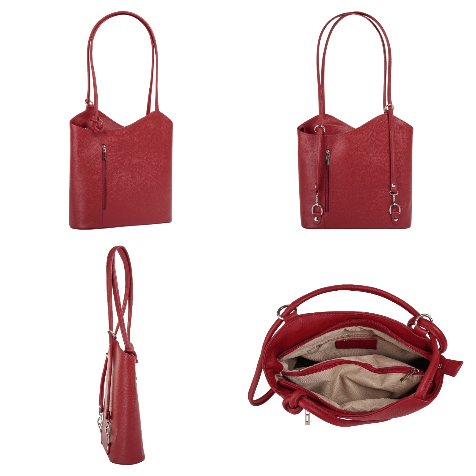 Cluty Cityrucksack echt Leder, Made in Italy