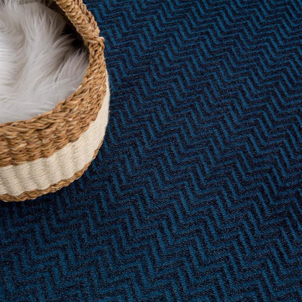 Carpet City Teppich »Friseé-Teppich FANCY805«, rechteckig, 12 mm Höhe, Läufer, Kurzflor, Einfarbig, 3D-Optik, Zickzack Look, Wohnzimmer