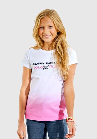 TOM TAILOR Polo Team T-Shirt, mit modischem Farbverlauf kaufen