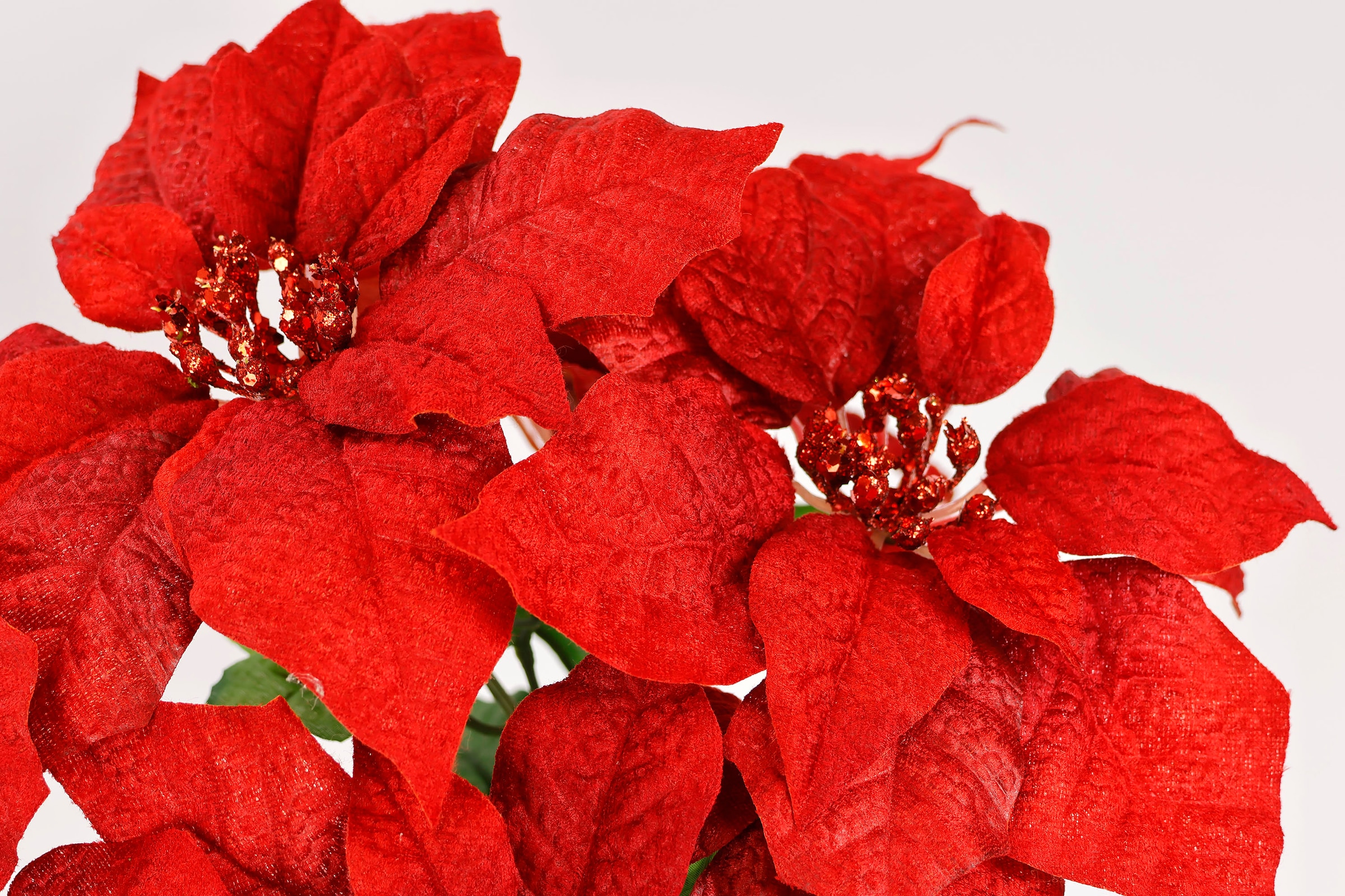 I.GE.A. Kunstblumenstrauß »Bouquet Poinsettia«, Weihnachtsstern Christstern Weihnachtsdeko Kunstblume Weihnachtsblume