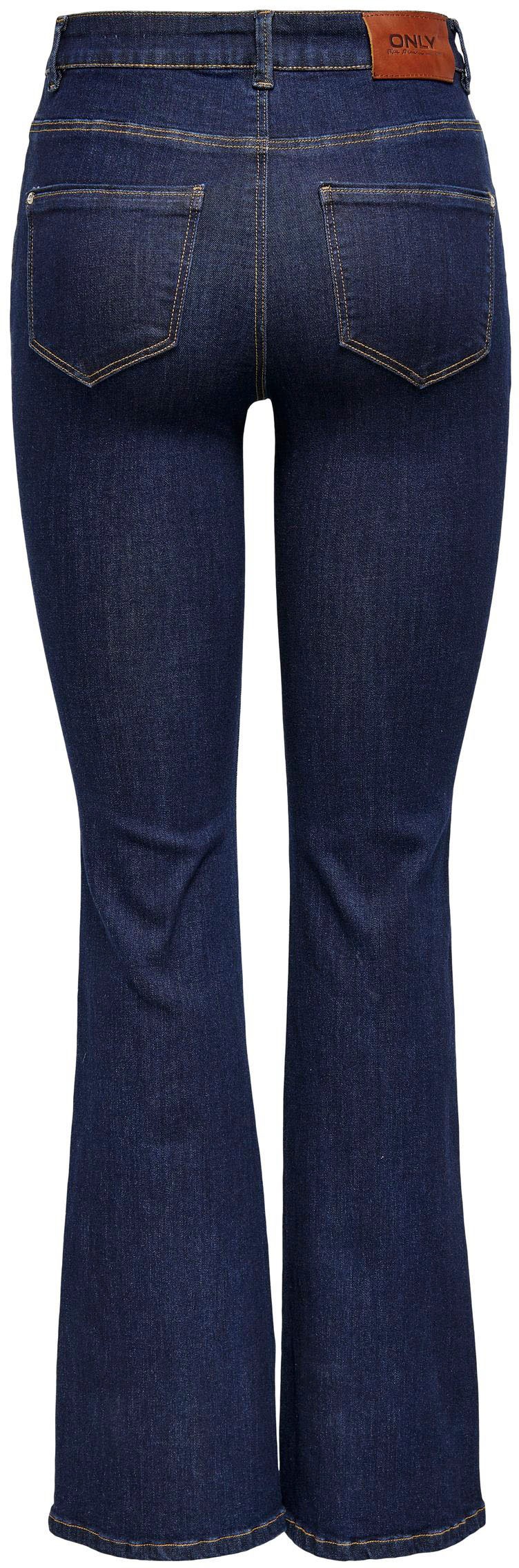 ONLY Bootcut-Jeans »ONLWAUW LIFE HW FLARED RINSE DNM«, mit Stretch