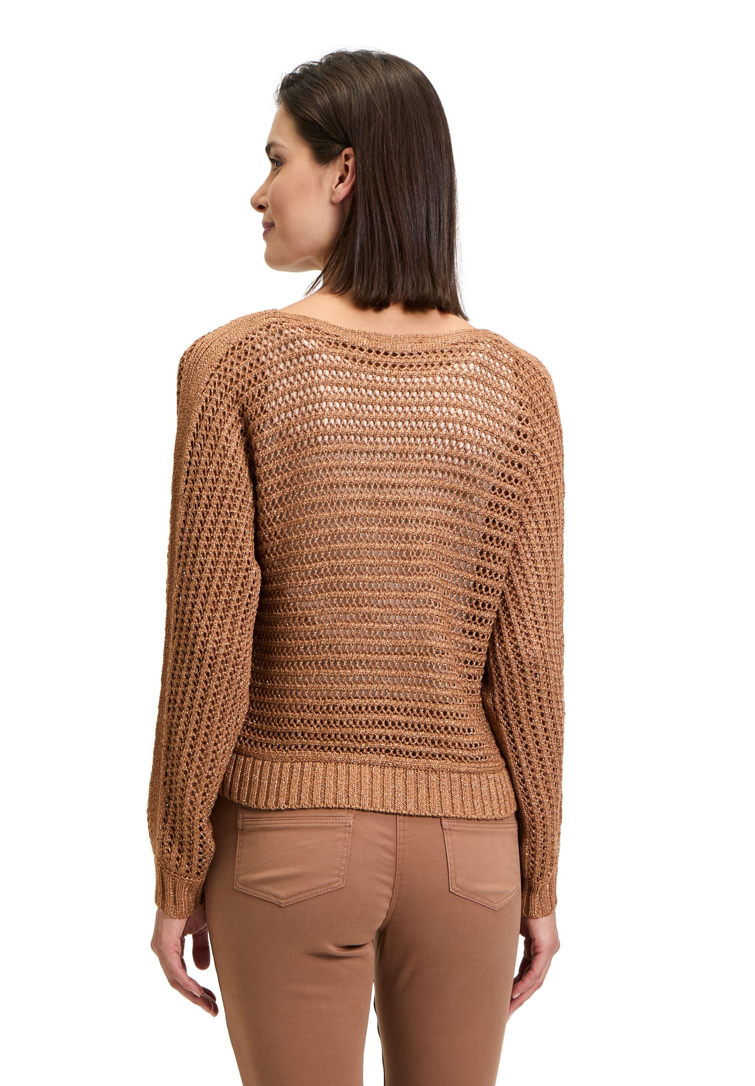 Betty Barclay Rundhalspullover »Lochstrick-Pullover mit U-Boot-Ausschnitt«