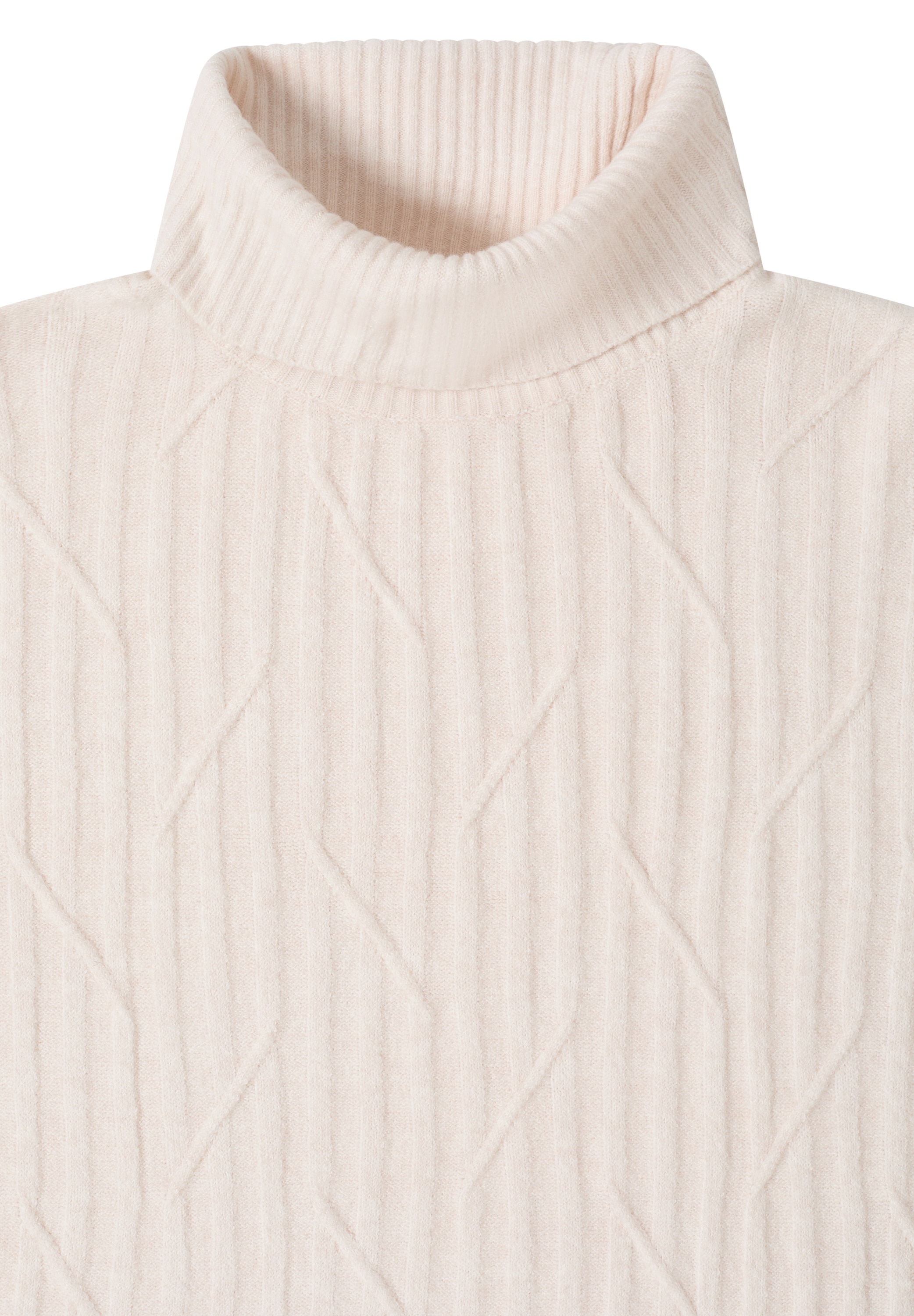 Cecil Rollkragenpullover mit Strick-Muster und Umlegekragen