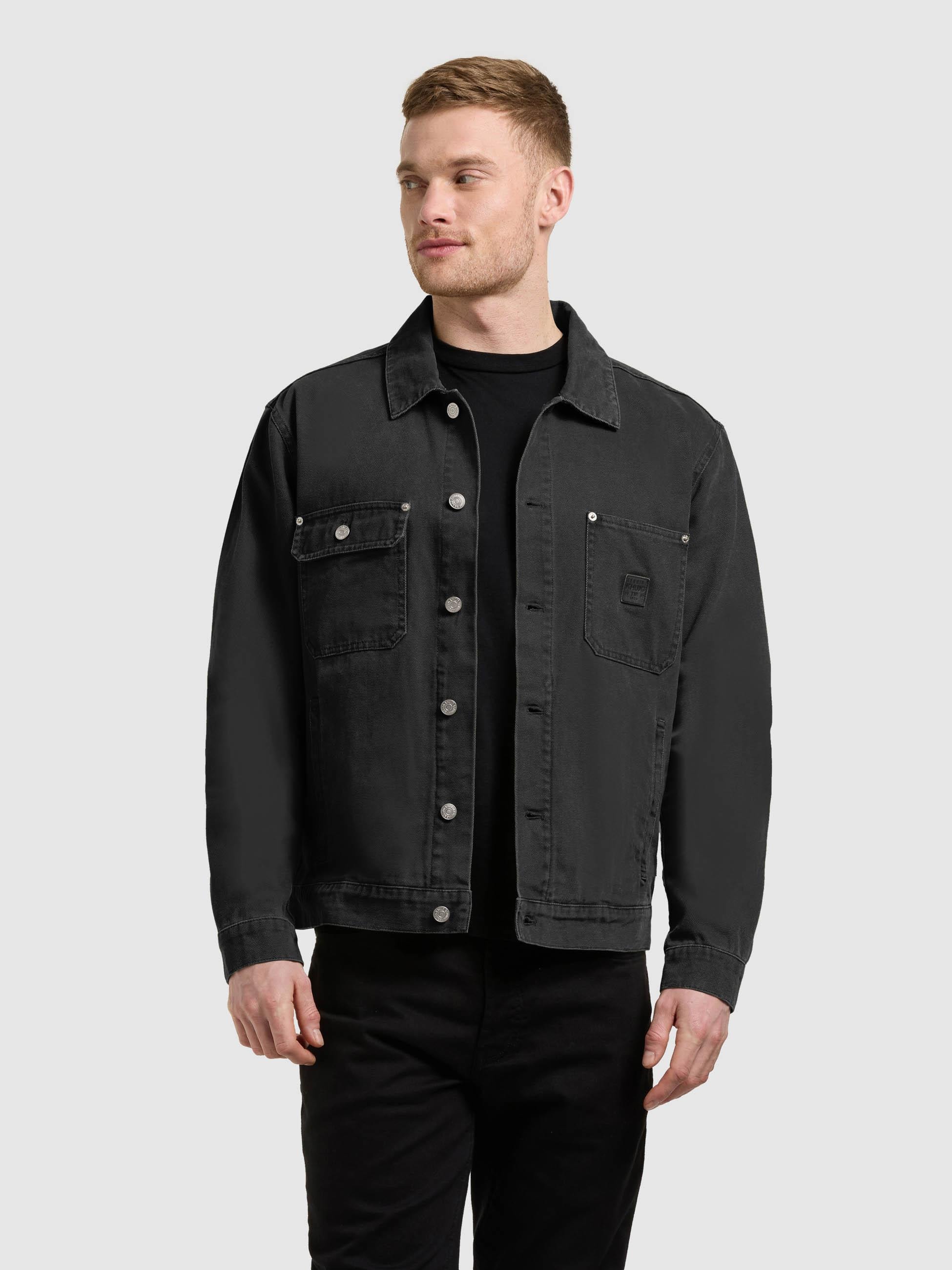 khujo Jeansjacke »Jeansjacke Ronny« ohne Kapuze Herren Denim-Jacke mit Brusttaschen