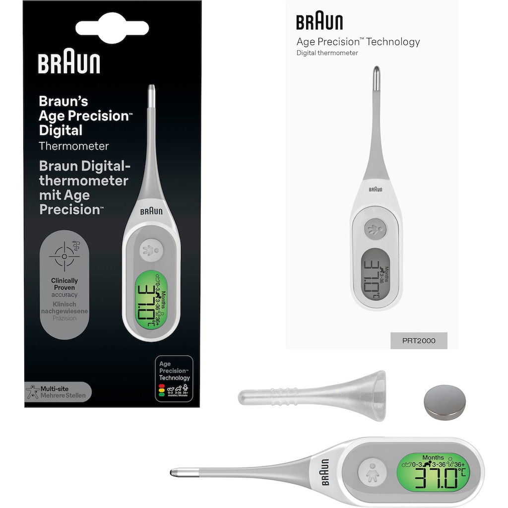 Braun Fieberthermometer »PRT2000 Digitalthermometer mit Age Precision®«