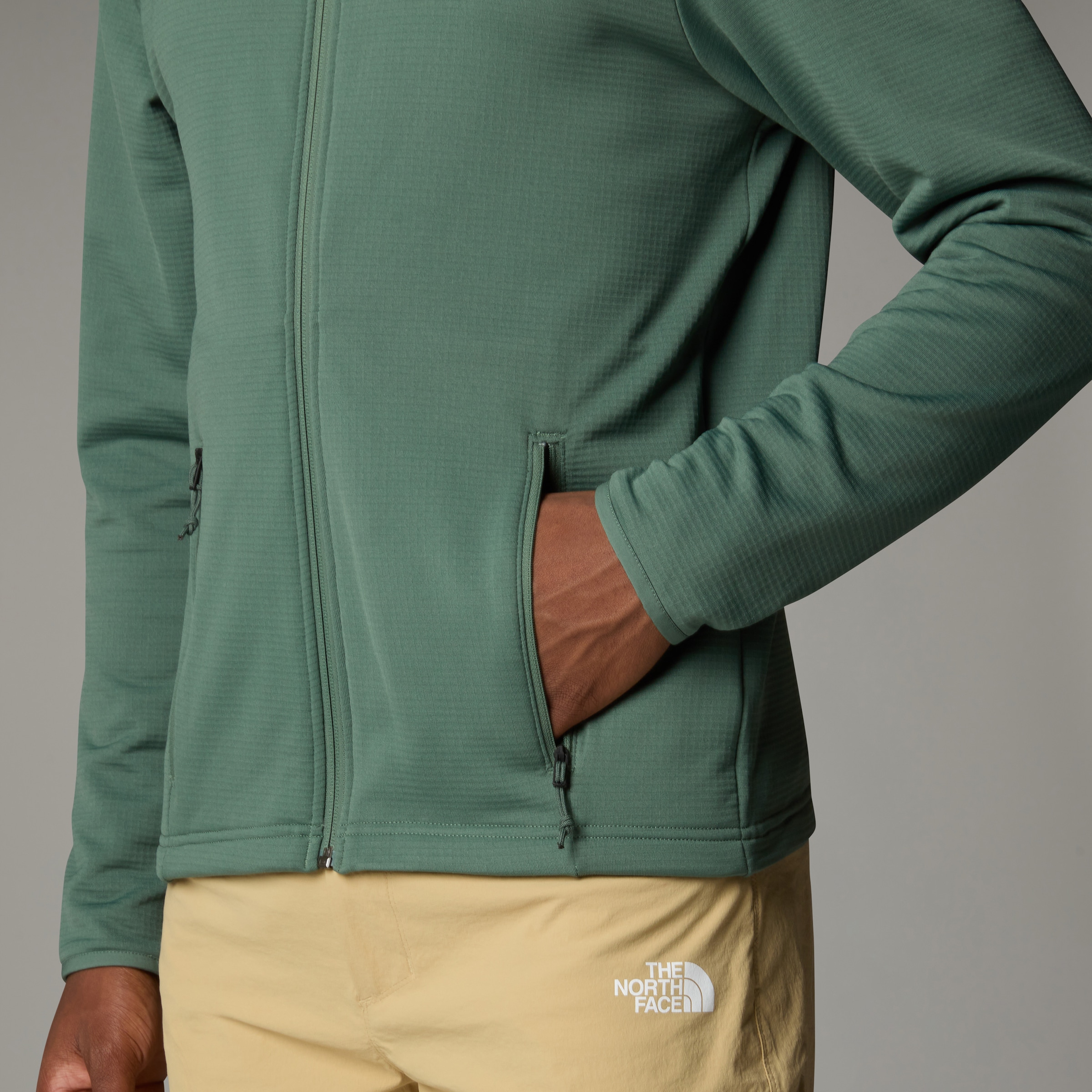 The North Face Fleecejacke »Cedar Trail Grid Fleece Jacke mit durchgehendem RV für Herren«, (1 St.)