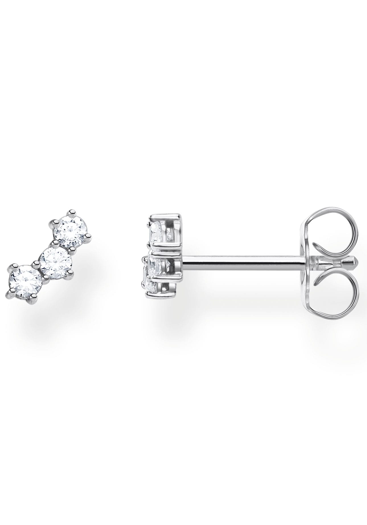 THOMAS SABO Single-Ohrstecker »farbige oder weiße Steine, H2132-051-14, H2132-414-14, H2132-488-7«, mit Glas-Keramik Stein, Korund (synth.), Zirkonia (synth.)