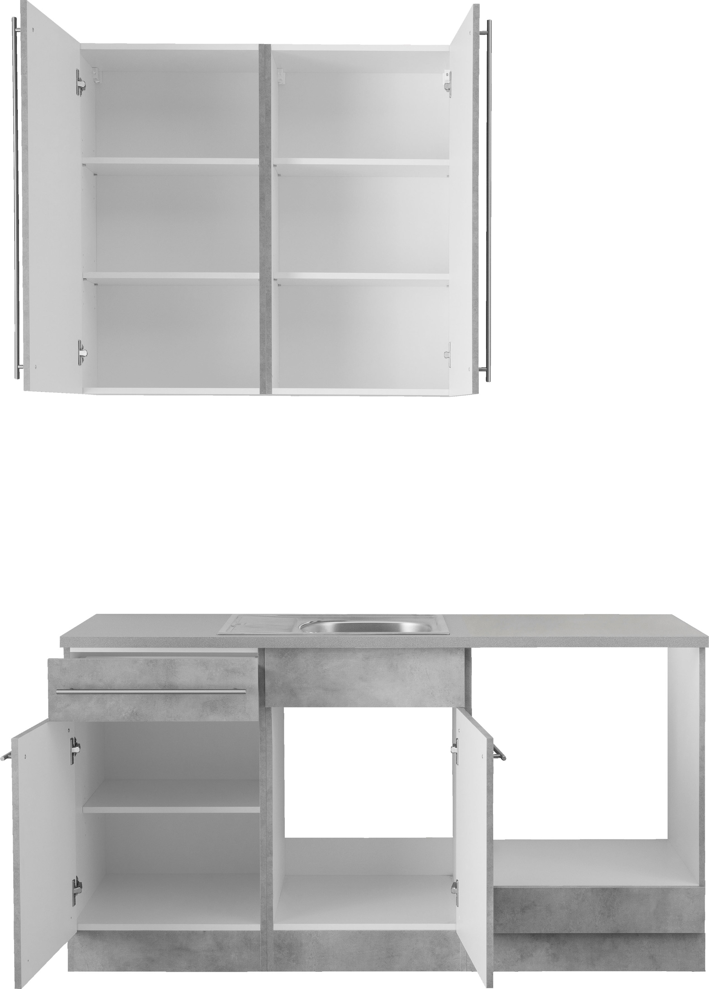 wiho Küchen Küchenzeile »Chicago« wahlweise mit E-Geräten, Breite 160 cm